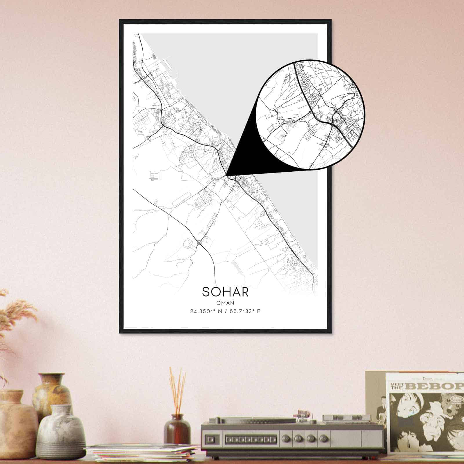 Deerfield Kansas Map Poster, Modern Home Decor Wall Art Print (Copy)