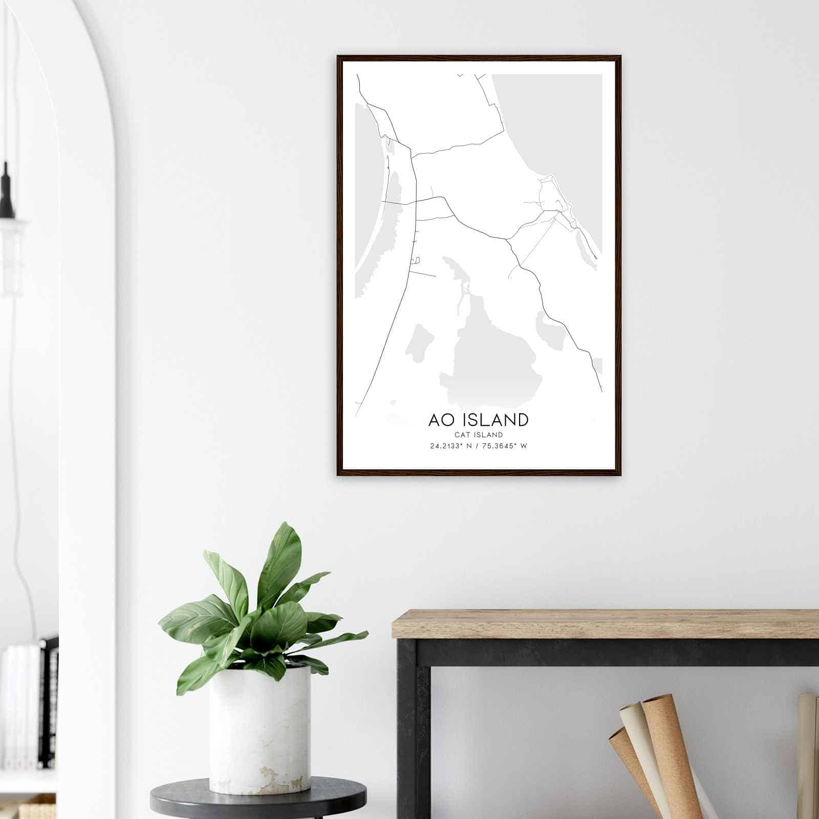 Deerfield Kansas Map Poster, Modern Home Decor Wall Art Print (Copy)