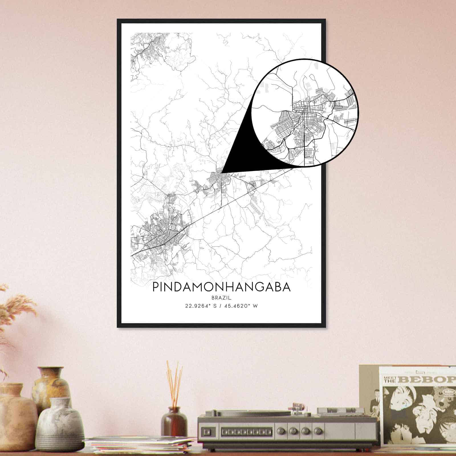 Deerfield Kansas Map Poster, Modern Home Decor Wall Art Print (Copy)