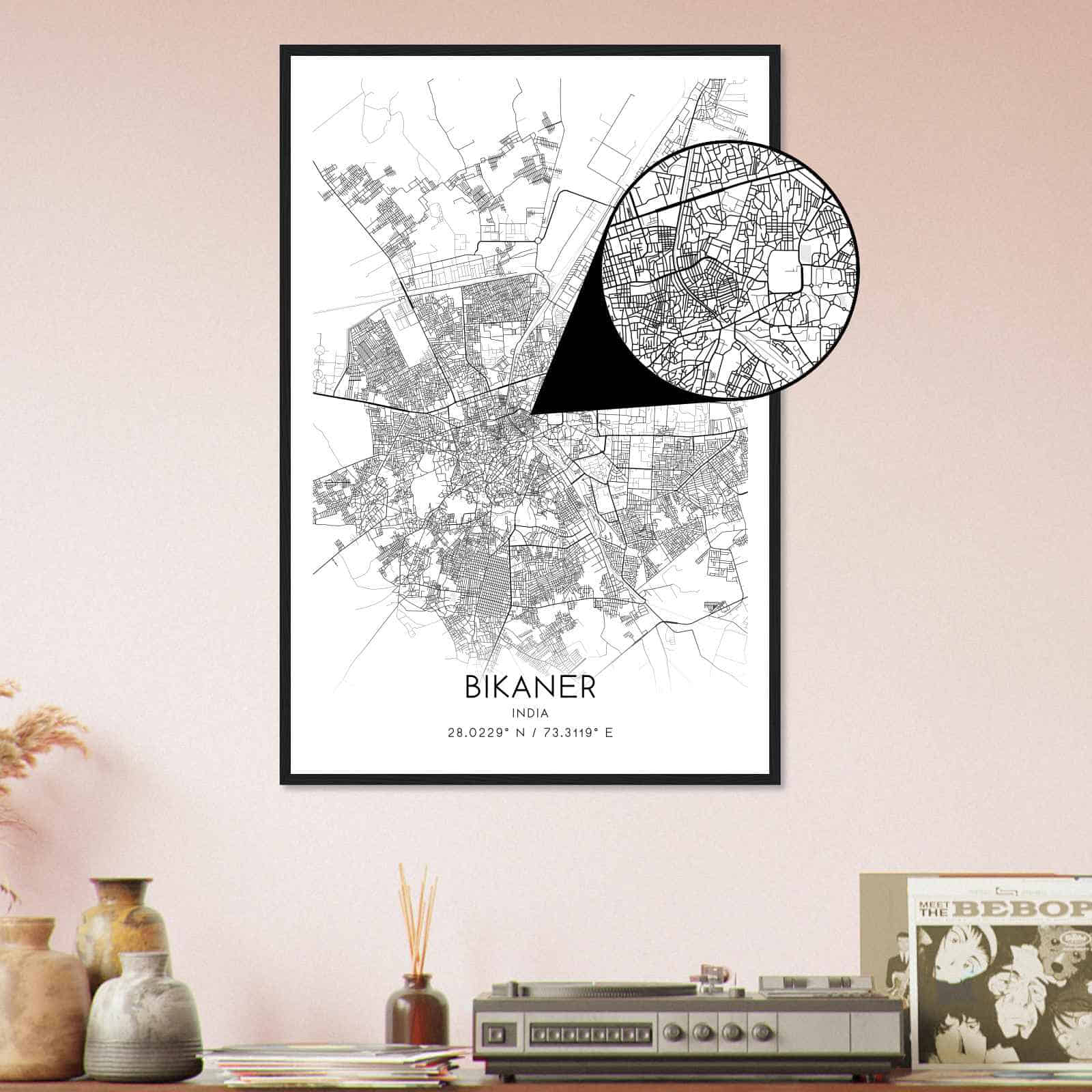Deerfield Kansas Map Poster, Modern Home Decor Wall Art Print (Copy)