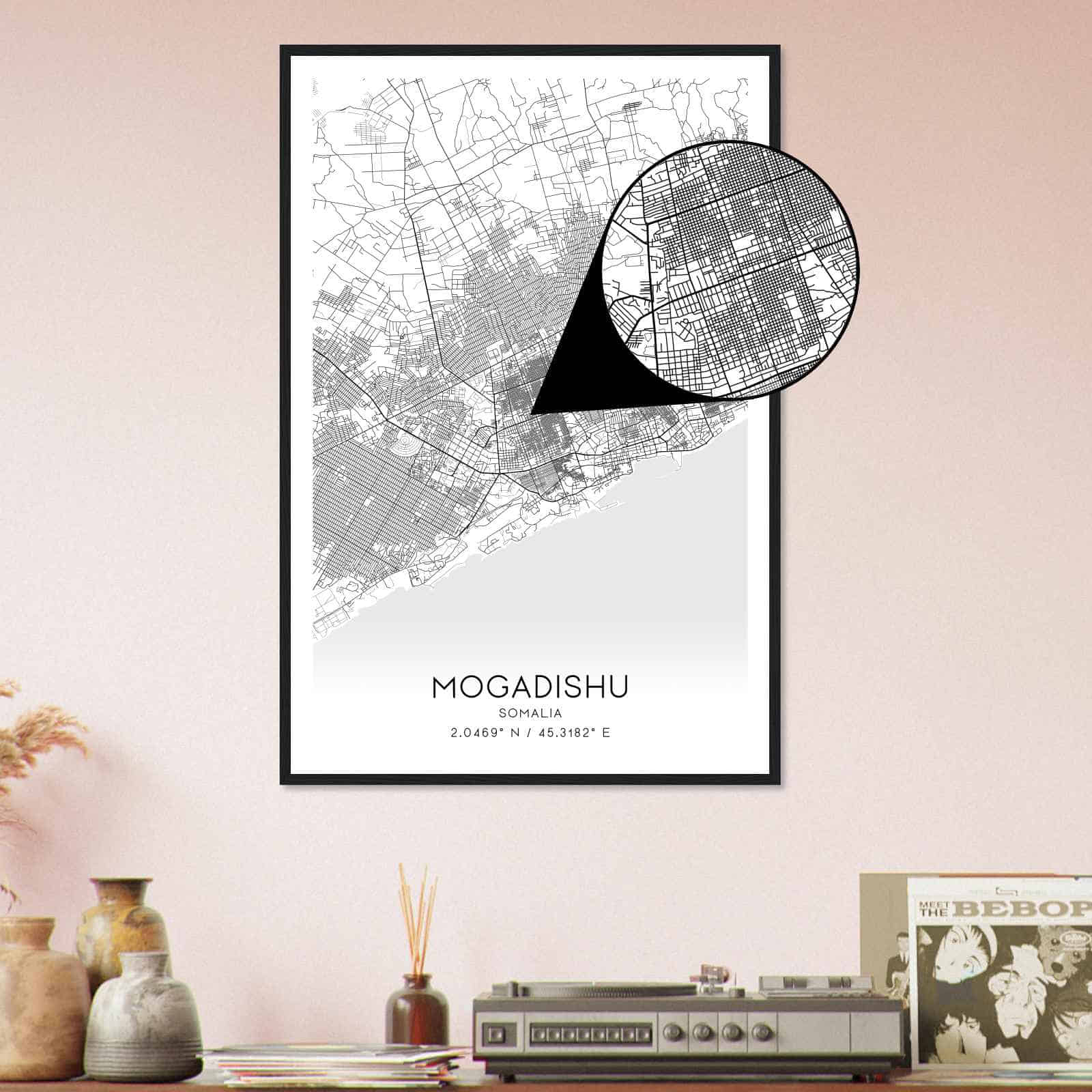 Deerfield Kansas Map Poster, Modern Home Decor Wall Art Print (Copy)