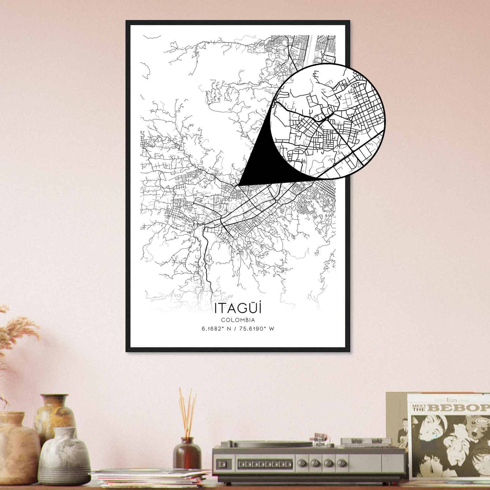Deerfield Kansas Map Poster, Modern Home Decor Wall Art Print (Copy)