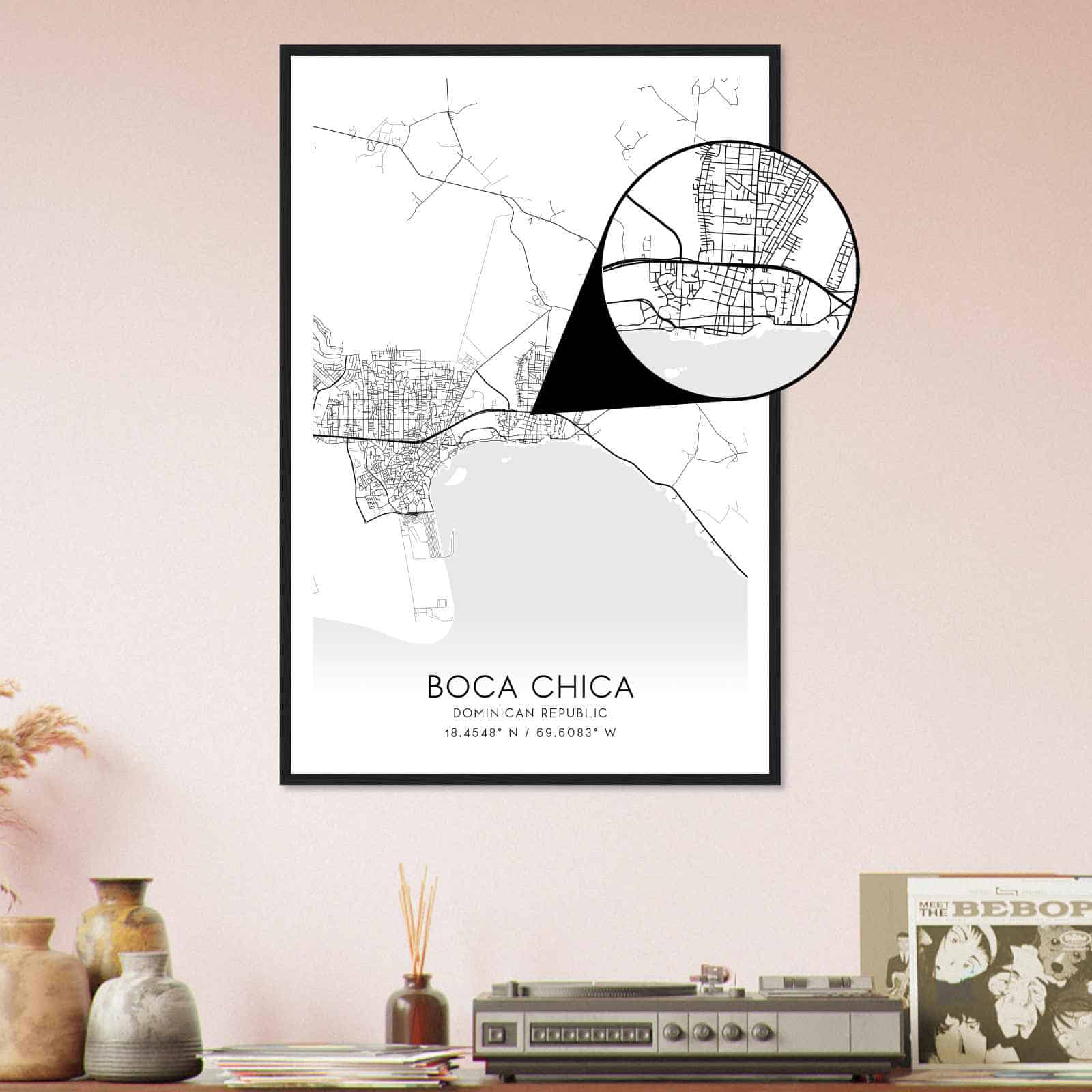 Deerfield Kansas Map Poster, Modern Home Decor Wall Art Print (Copy)