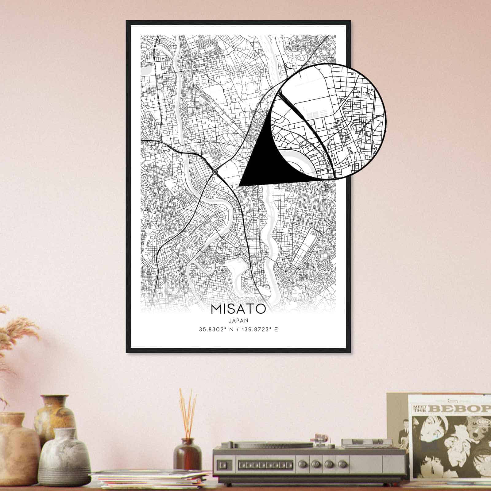 Deerfield Kansas Map Poster, Modern Home Decor Wall Art Print (Copy)