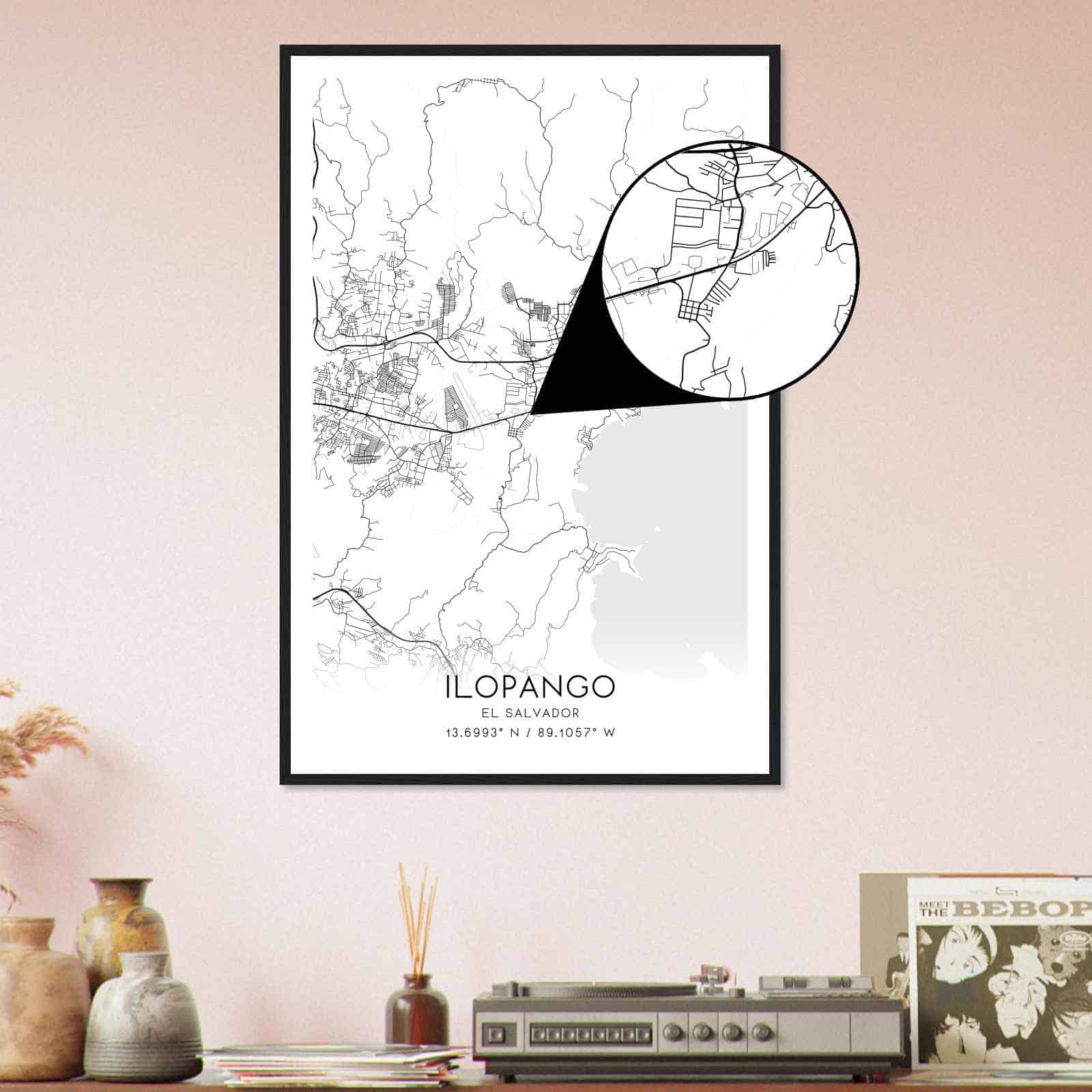 Deerfield Kansas Map Poster, Modern Home Decor Wall Art Print (Copy)