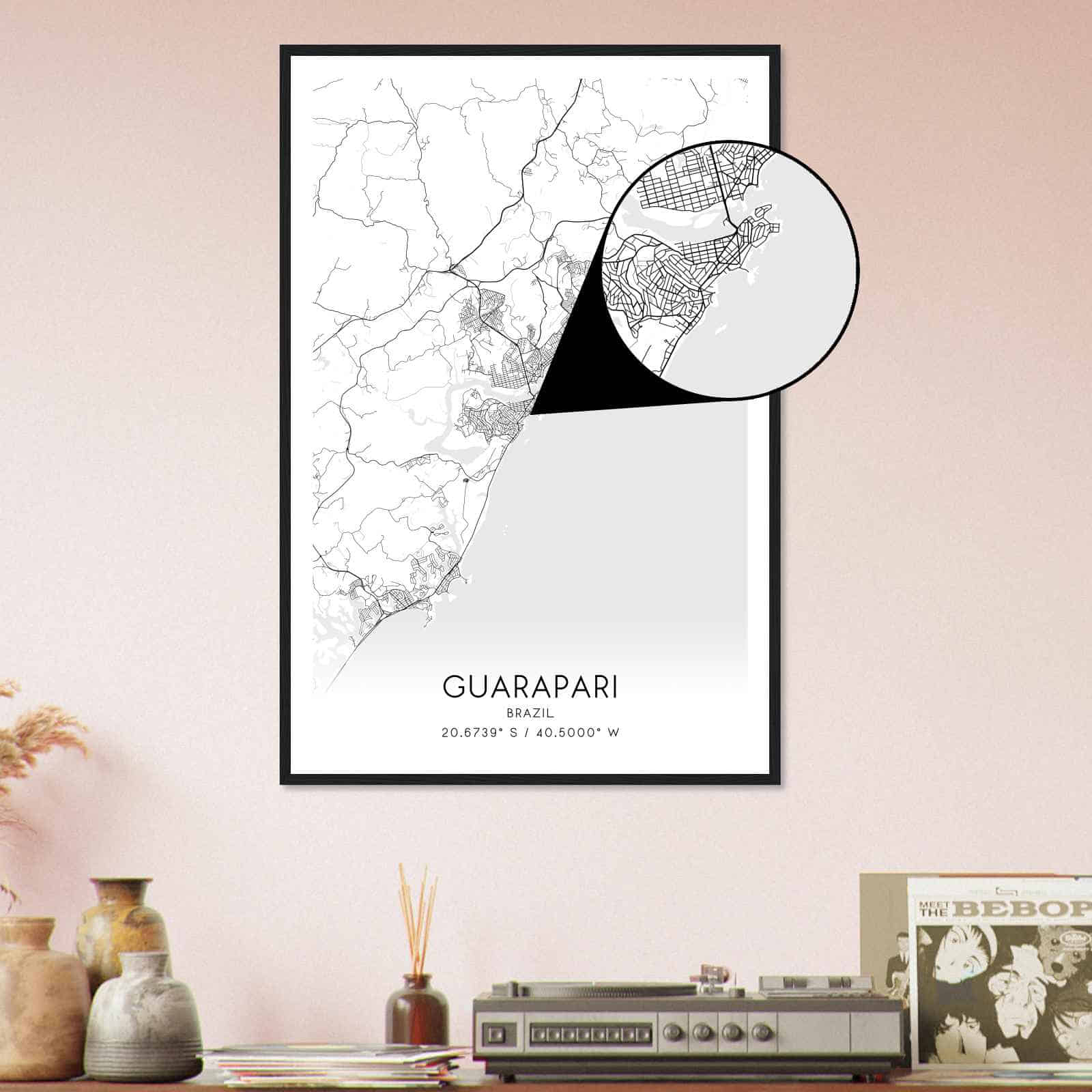 Deerfield Kansas Map Poster, Modern Home Decor Wall Art Print (Copy)