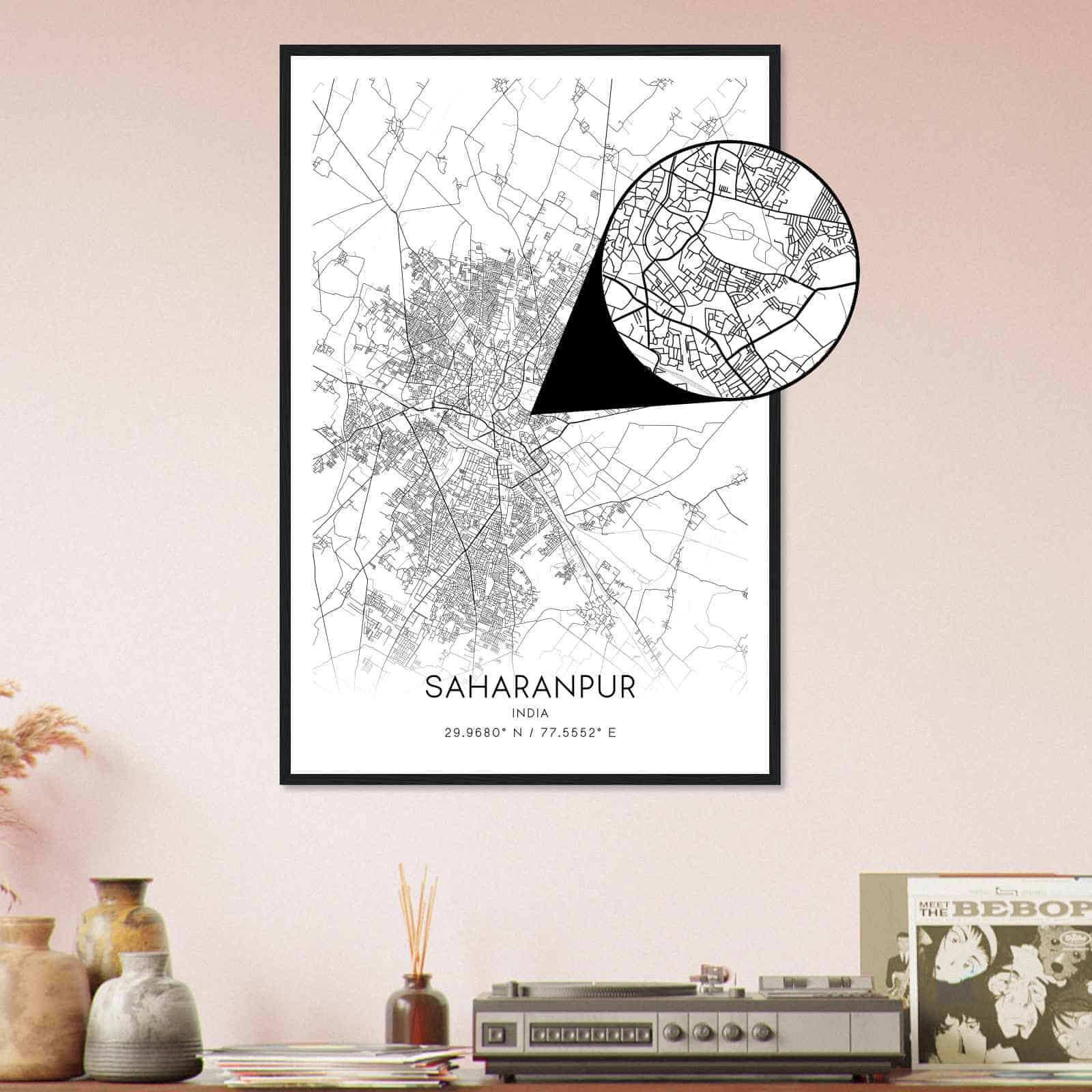 Deerfield Kansas Map Poster, Modern Home Decor Wall Art Print (Copy)
