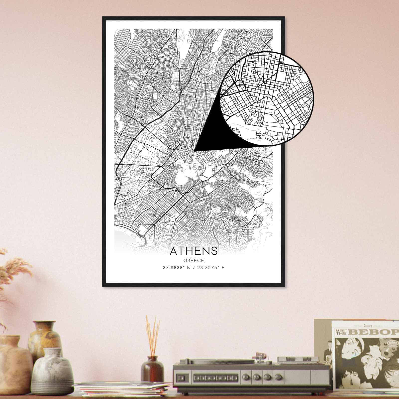 Deerfield Kansas Map Poster, Modern Home Decor Wall Art Print (Copy)