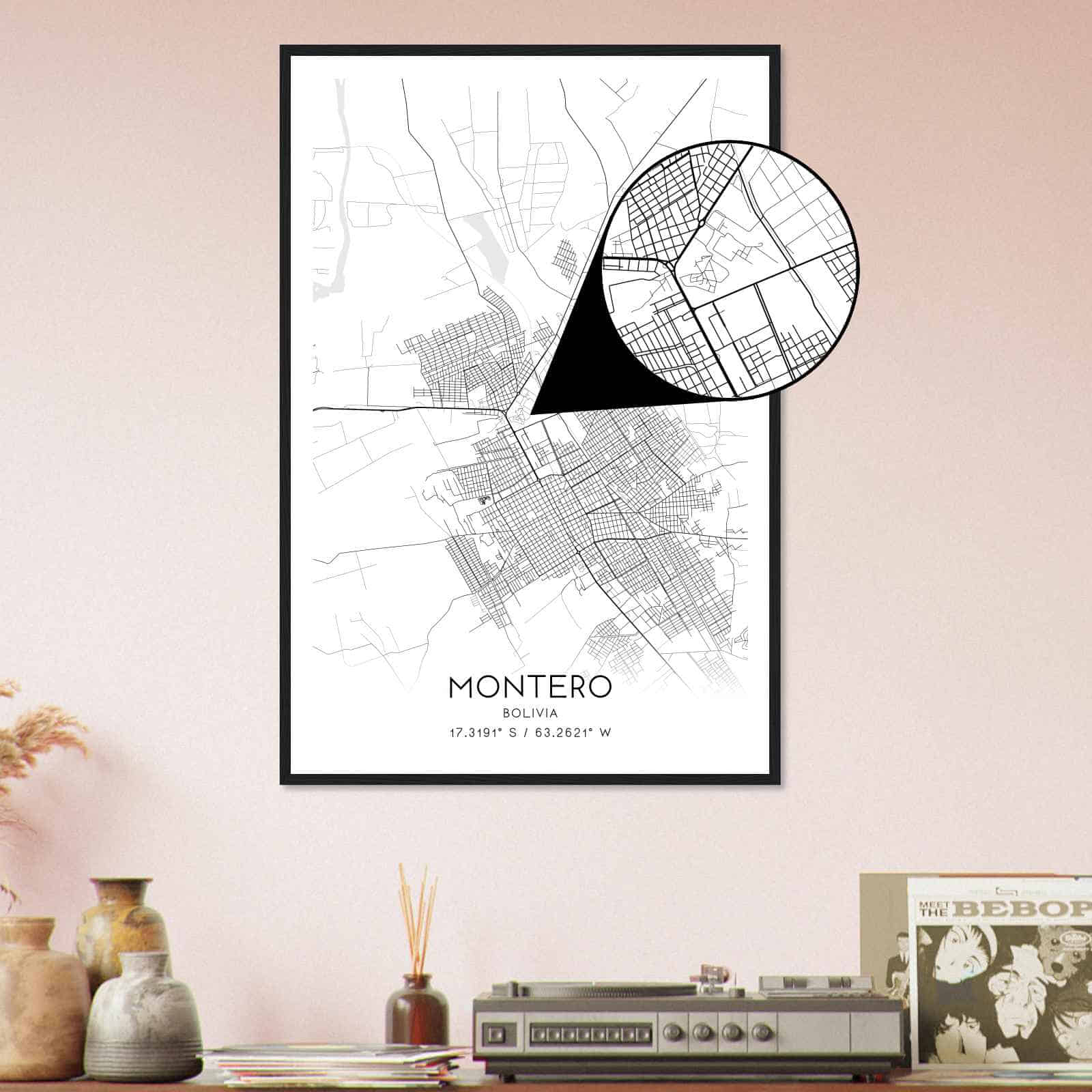 Deerfield Kansas Map Poster, Modern Home Decor Wall Art Print (Copy)