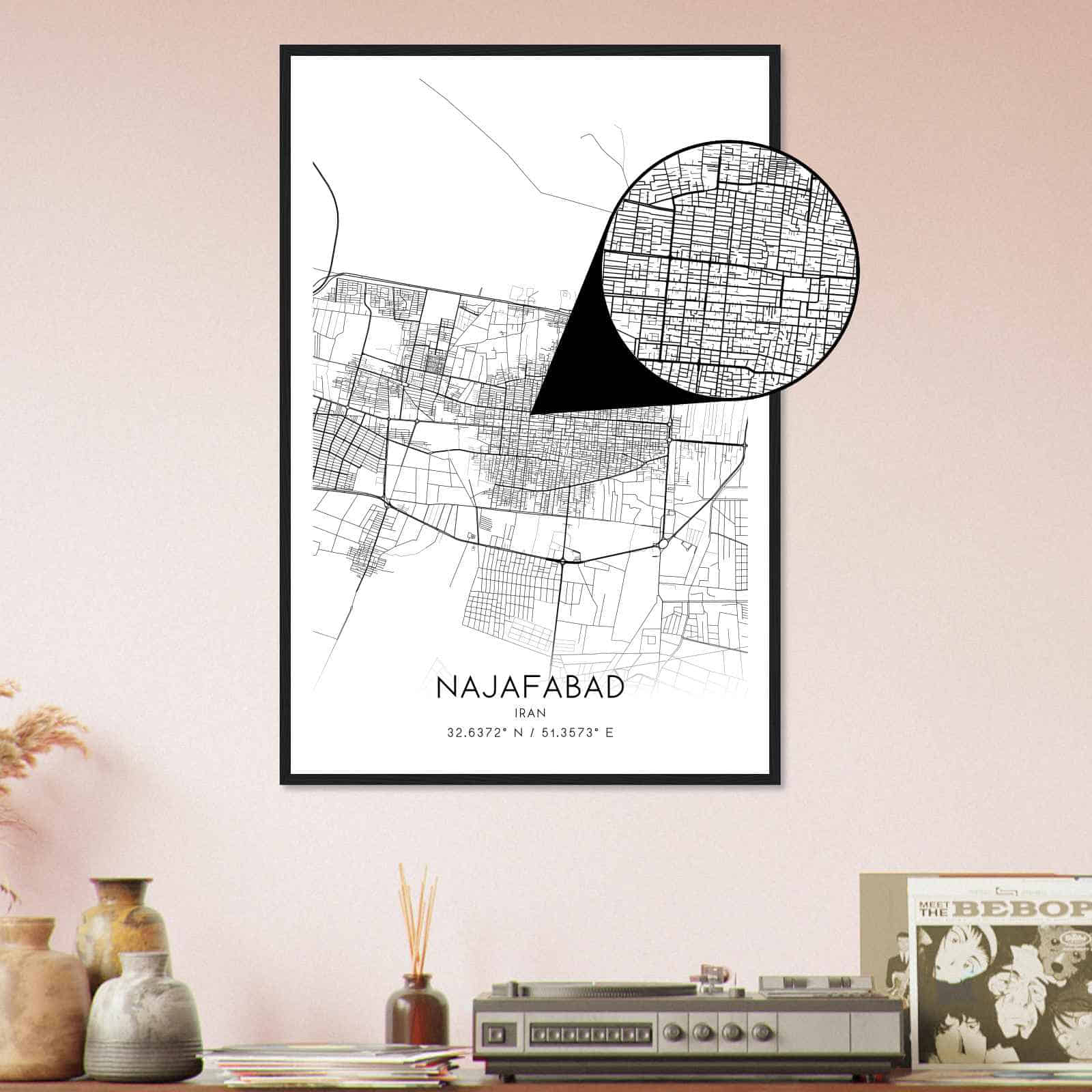 Deerfield Kansas Map Poster, Modern Home Decor Wall Art Print (Copy)