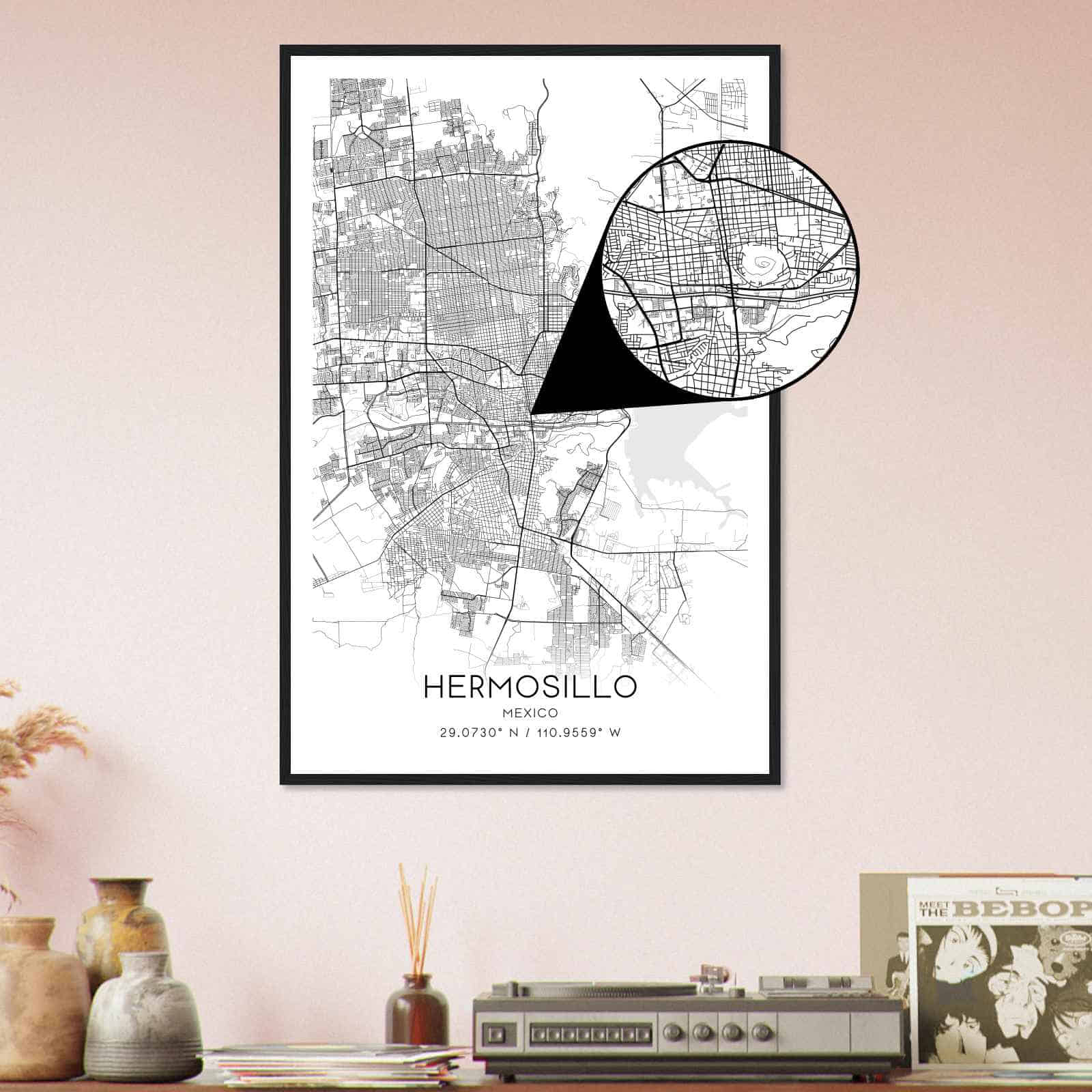 Deerfield Kansas Map Poster, Modern Home Decor Wall Art Print (Copy)