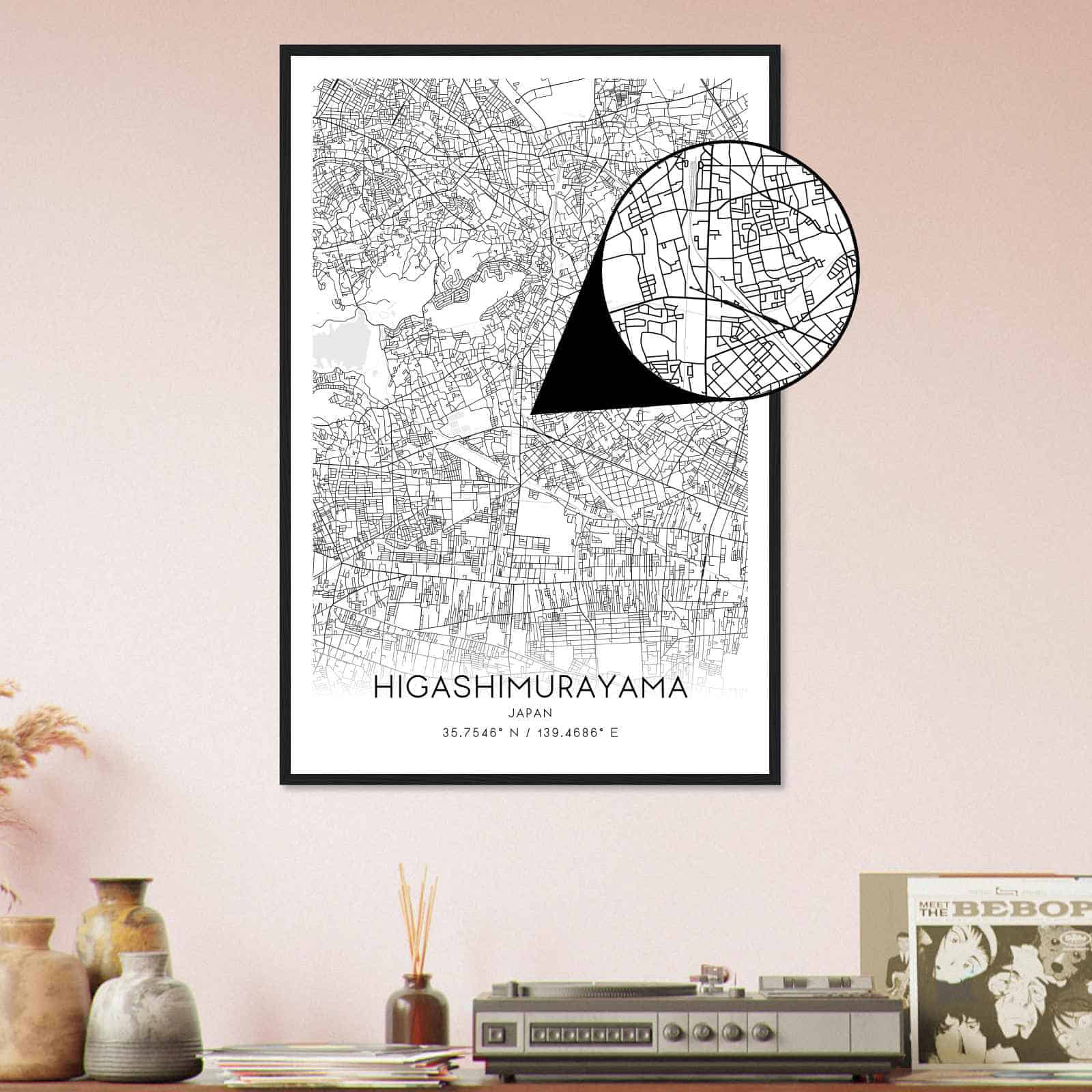 Deerfield Kansas Map Poster, Modern Home Decor Wall Art Print (Copy)