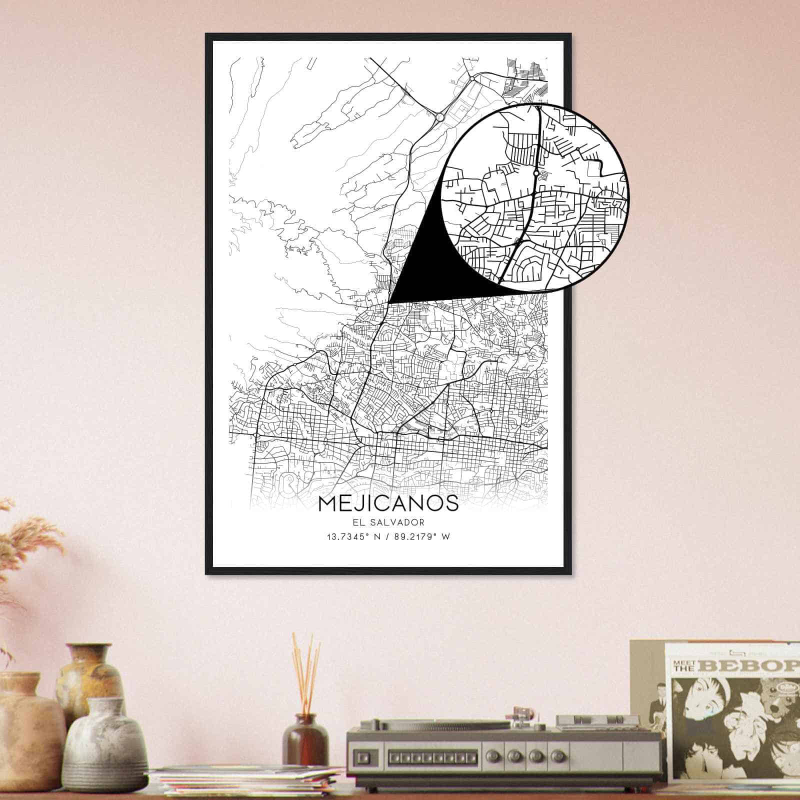 Deerfield Kansas Map Poster, Modern Home Decor Wall Art Print (Copy)