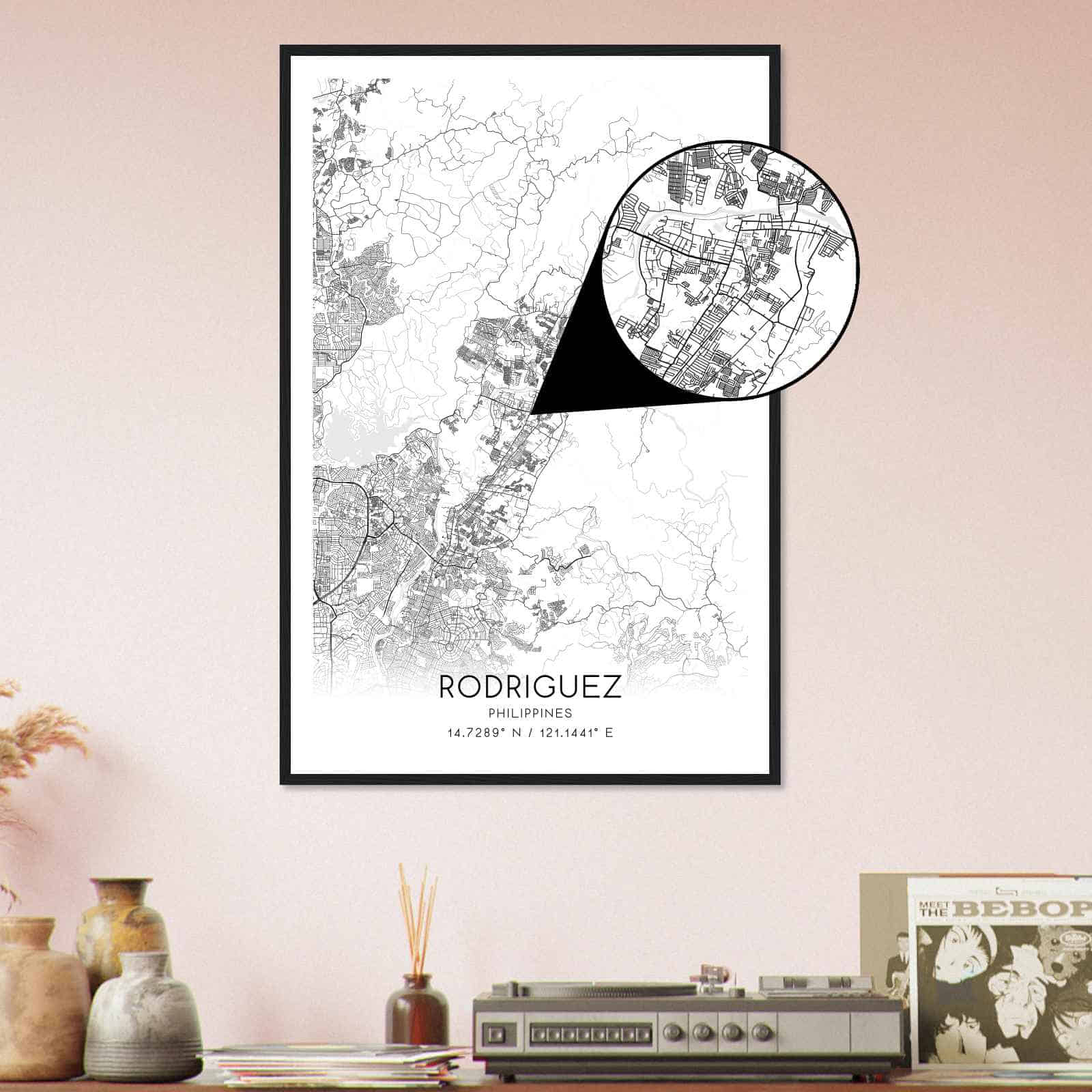 Deerfield Kansas Map Poster, Modern Home Decor Wall Art Print (Copy)