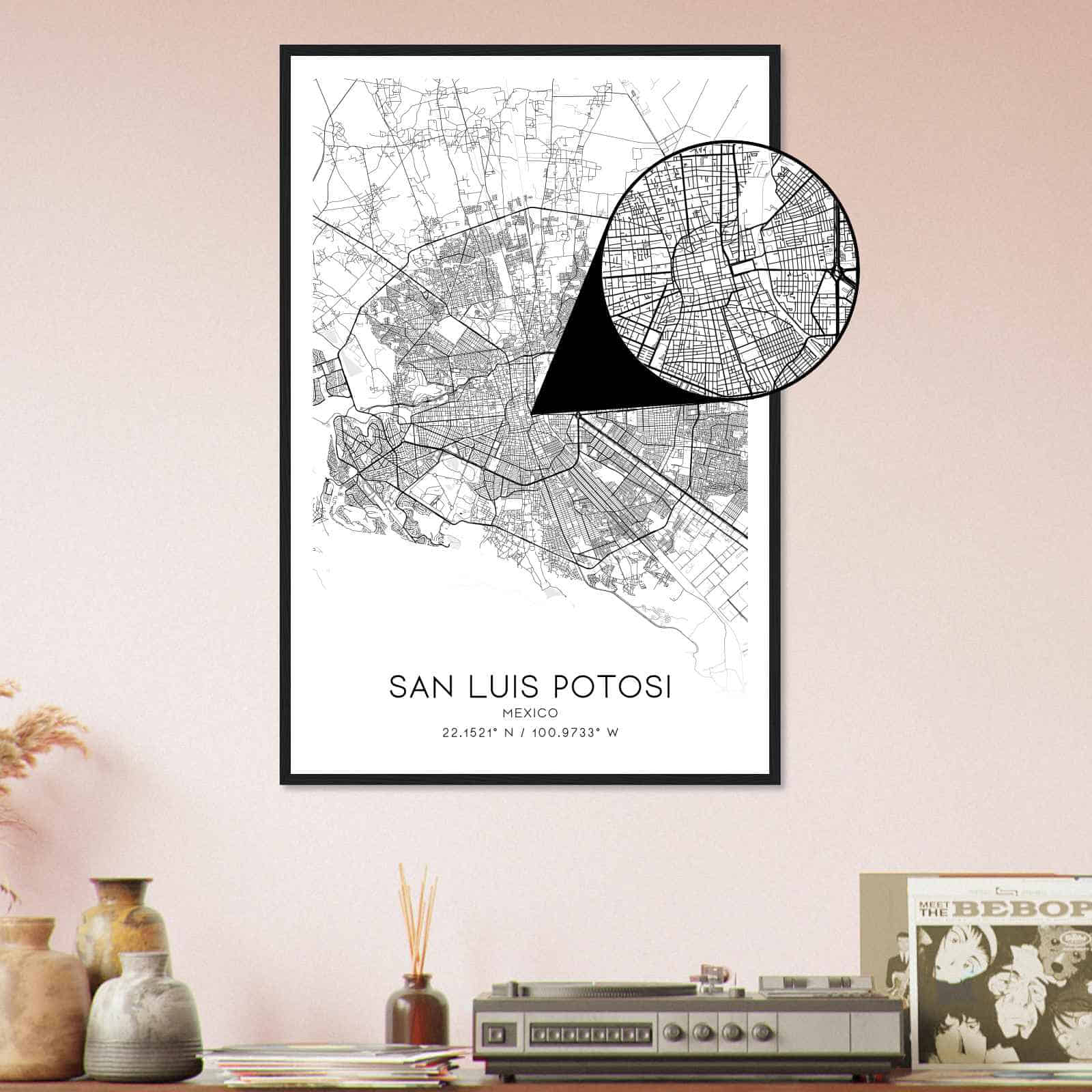 Deerfield Kansas Map Poster, Modern Home Decor Wall Art Print (Copy)