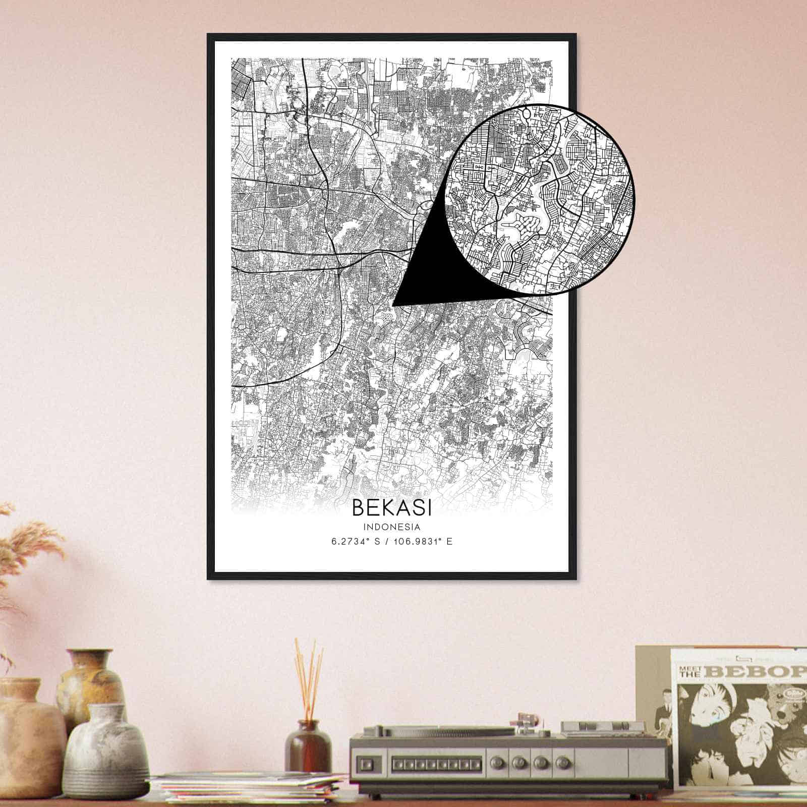 Deerfield Kansas Map Poster, Modern Home Decor Wall Art Print (Copy)