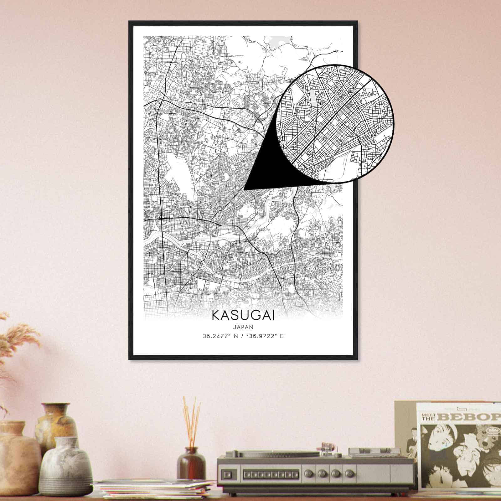 Deerfield Kansas Map Poster, Modern Home Decor Wall Art Print (Copy)