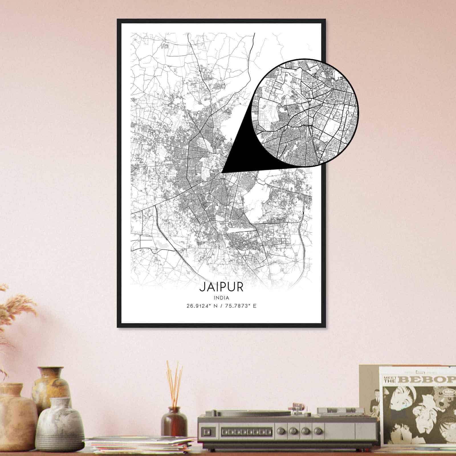 Deerfield Kansas Map Poster, Modern Home Decor Wall Art Print (Copy)