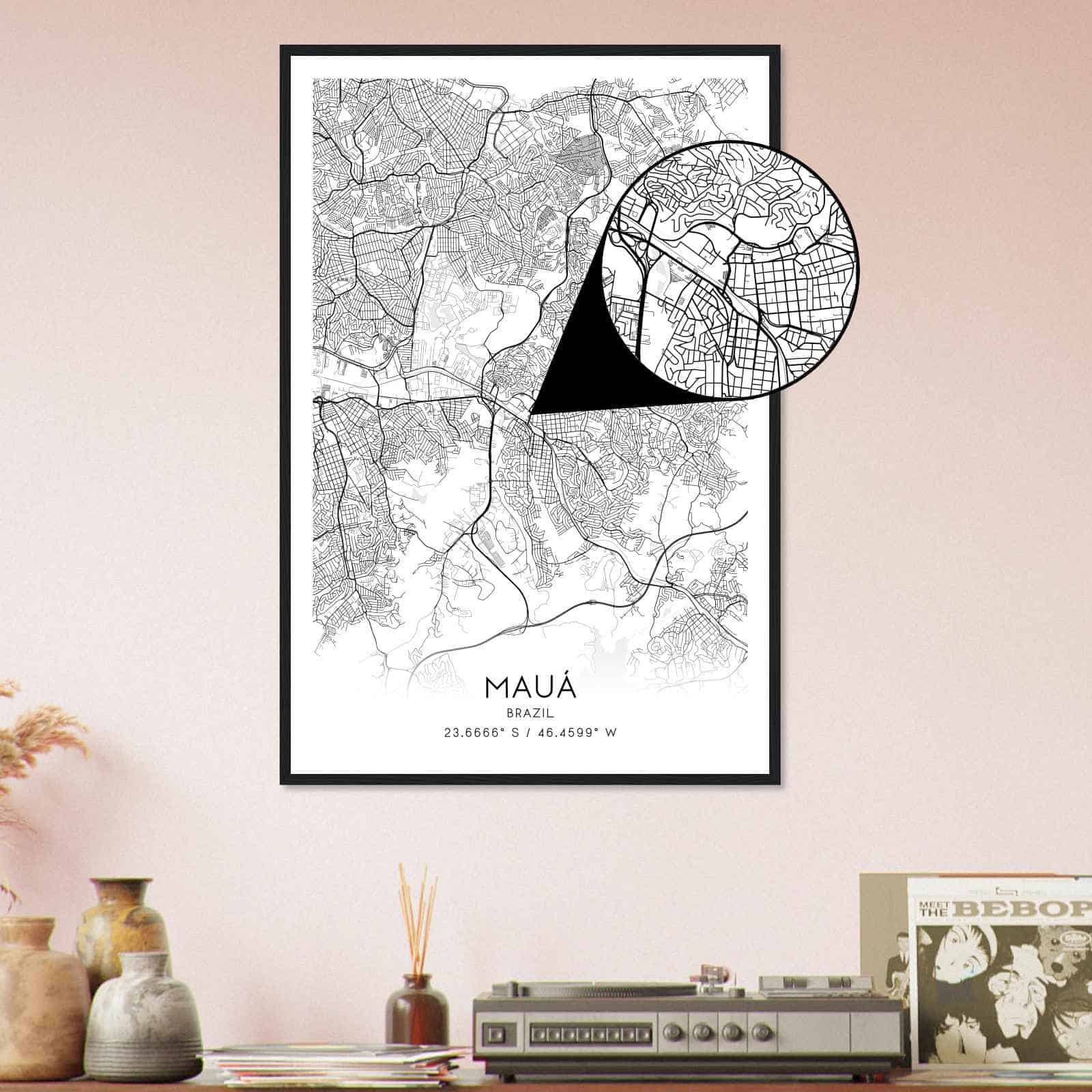 Deerfield Kansas Map Poster, Modern Home Decor Wall Art Print (Copy)