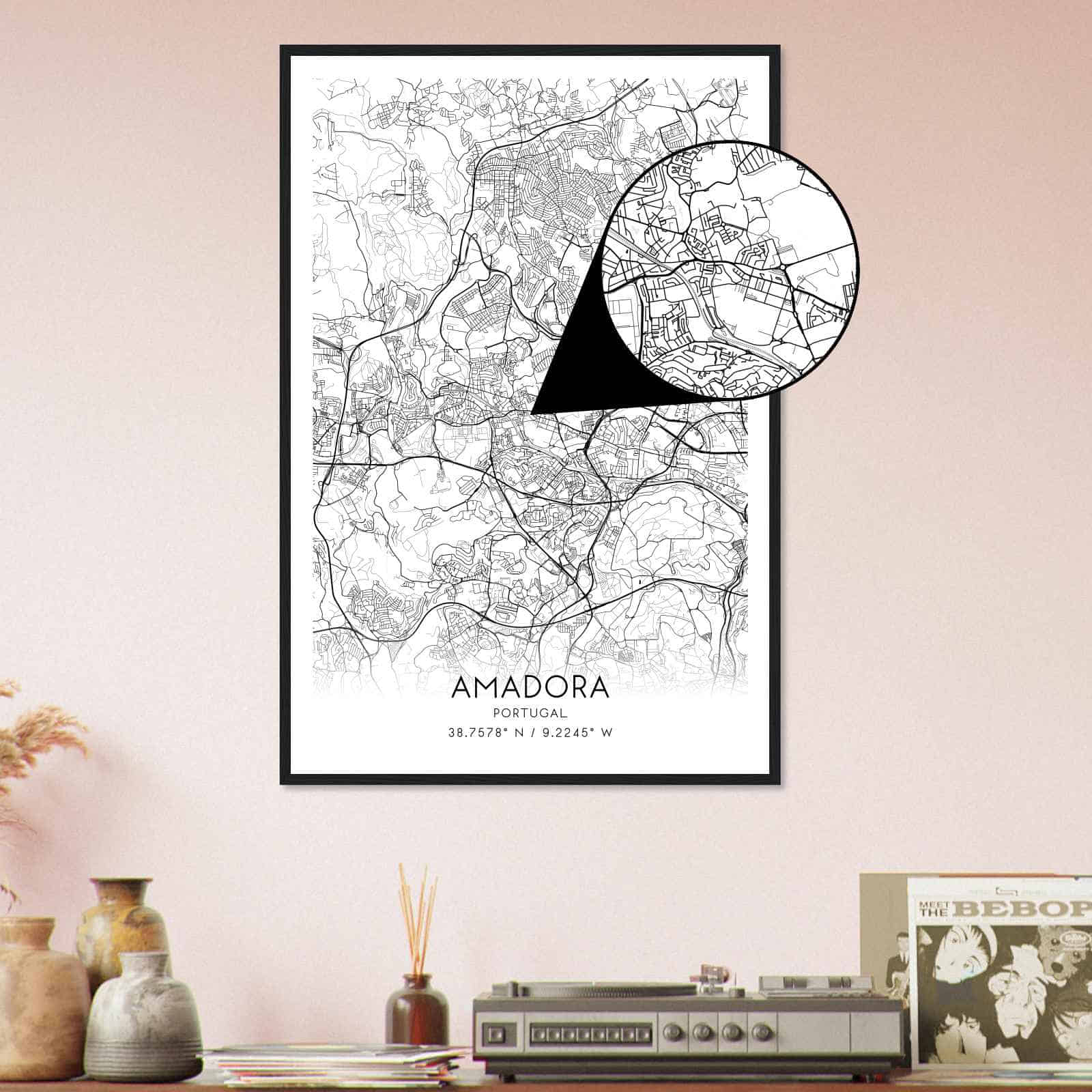 Deerfield Kansas Map Poster, Modern Home Decor Wall Art Print (Copy)