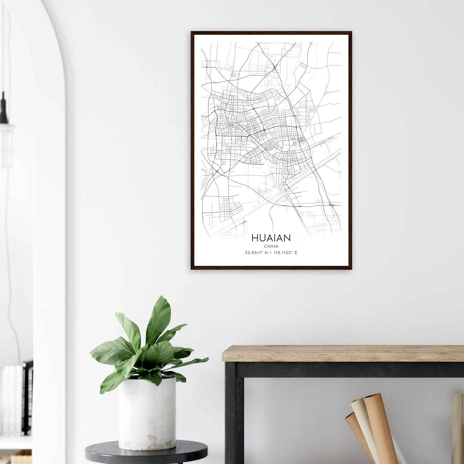 Deerfield Kansas Map Poster, Modern Home Decor Wall Art Print (Copy)