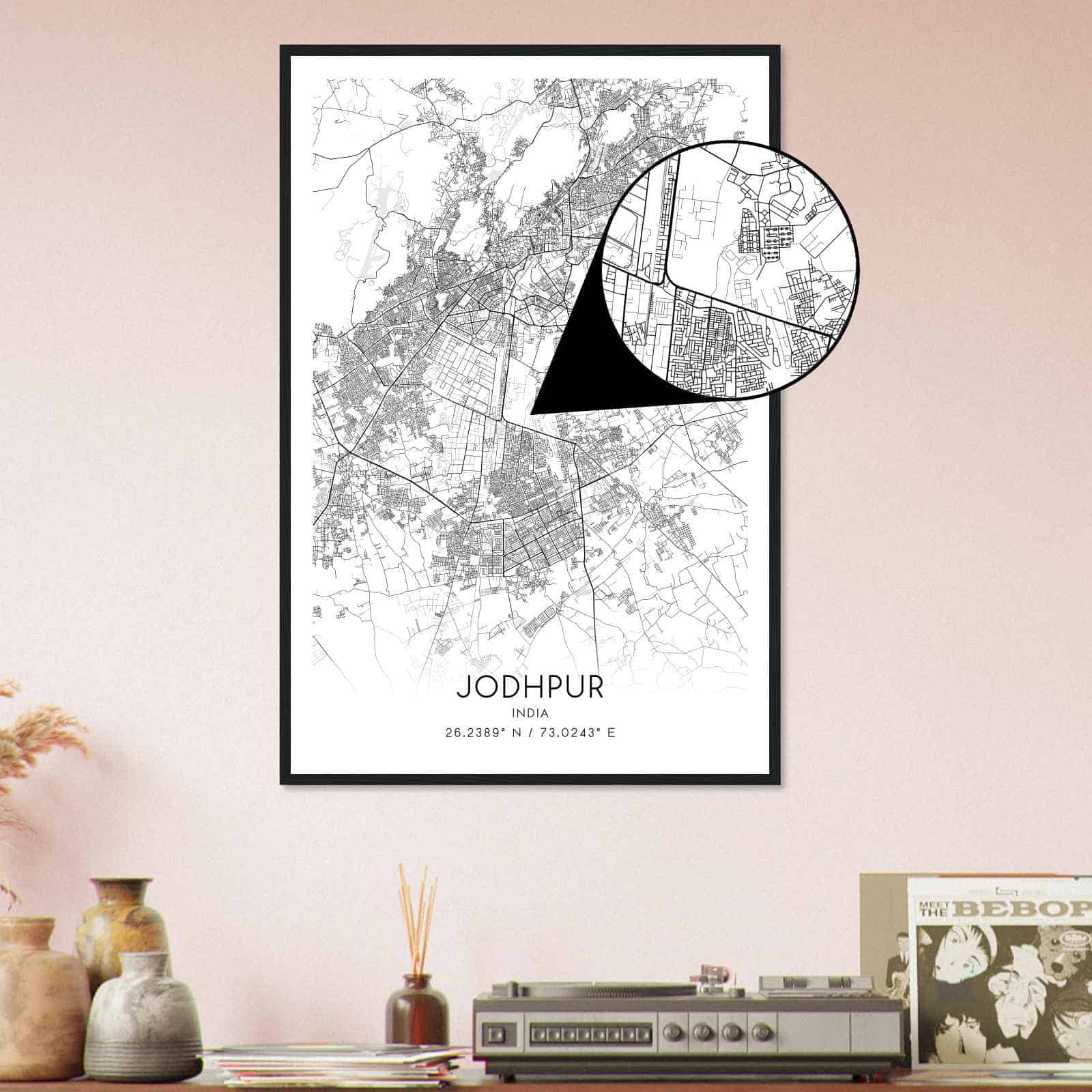 Deerfield Kansas Map Poster, Modern Home Decor Wall Art Print (Copy)