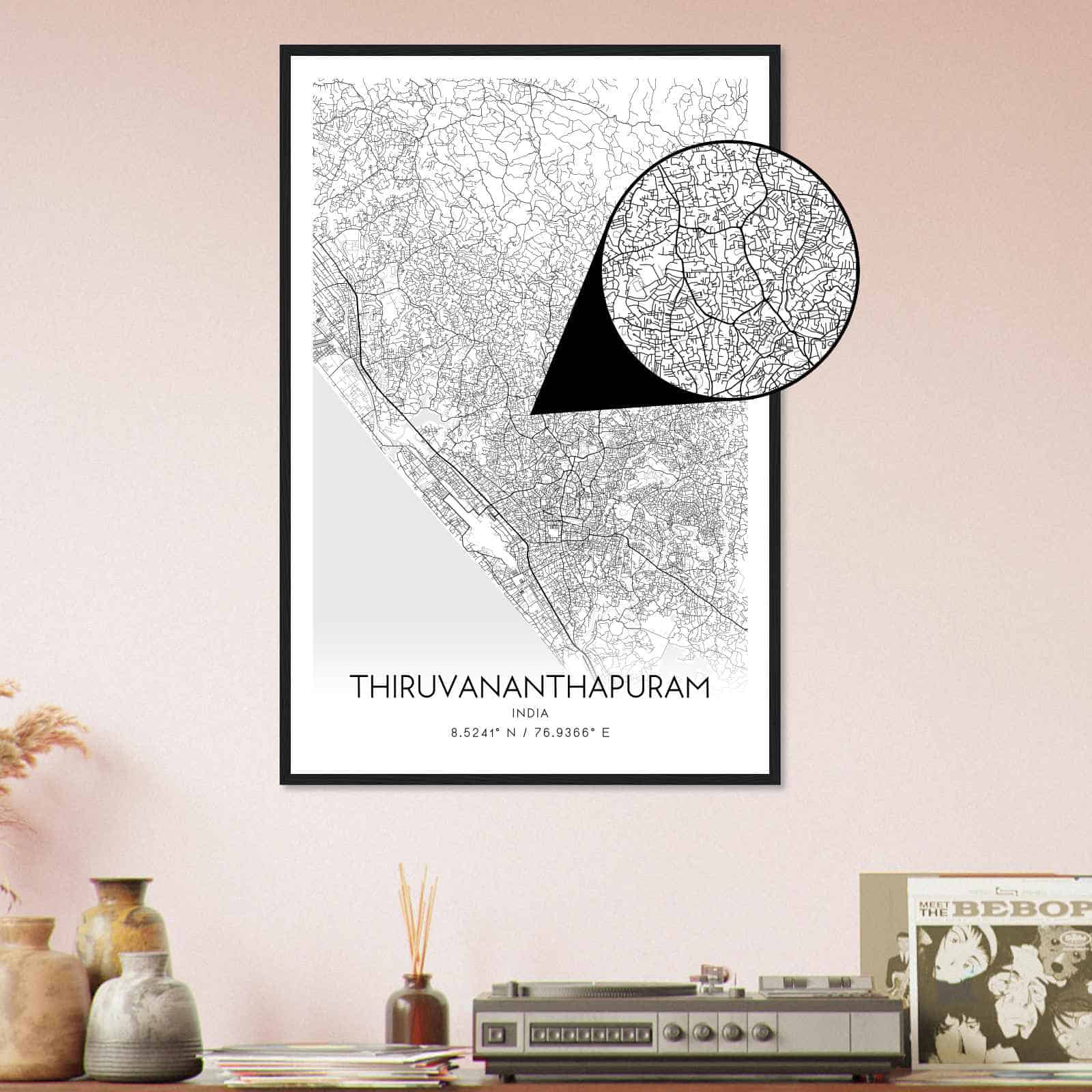 Deerfield Kansas Map Poster, Modern Home Decor Wall Art Print (Copy)