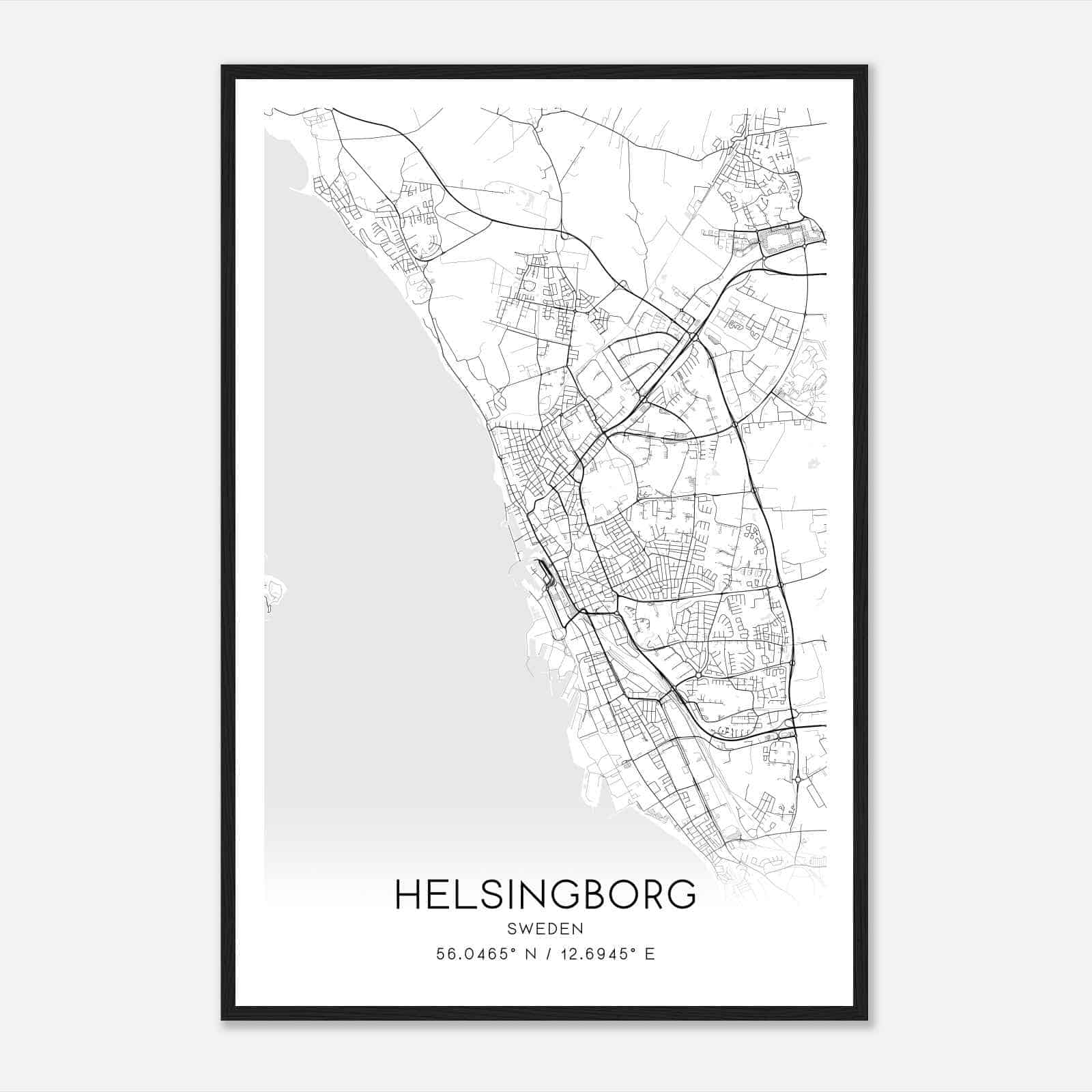Helsingborg custom maps posters