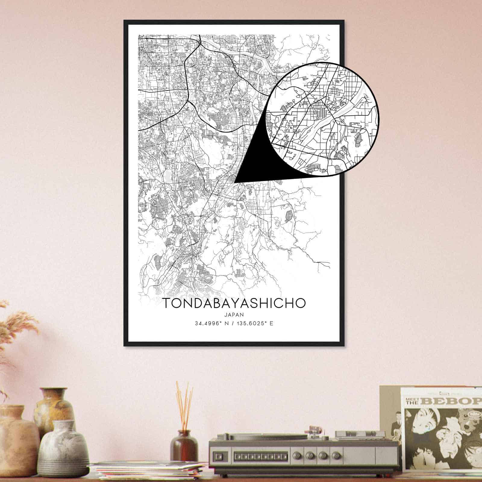 Deerfield Kansas Map Poster, Modern Home Decor Wall Art Print (Copy)