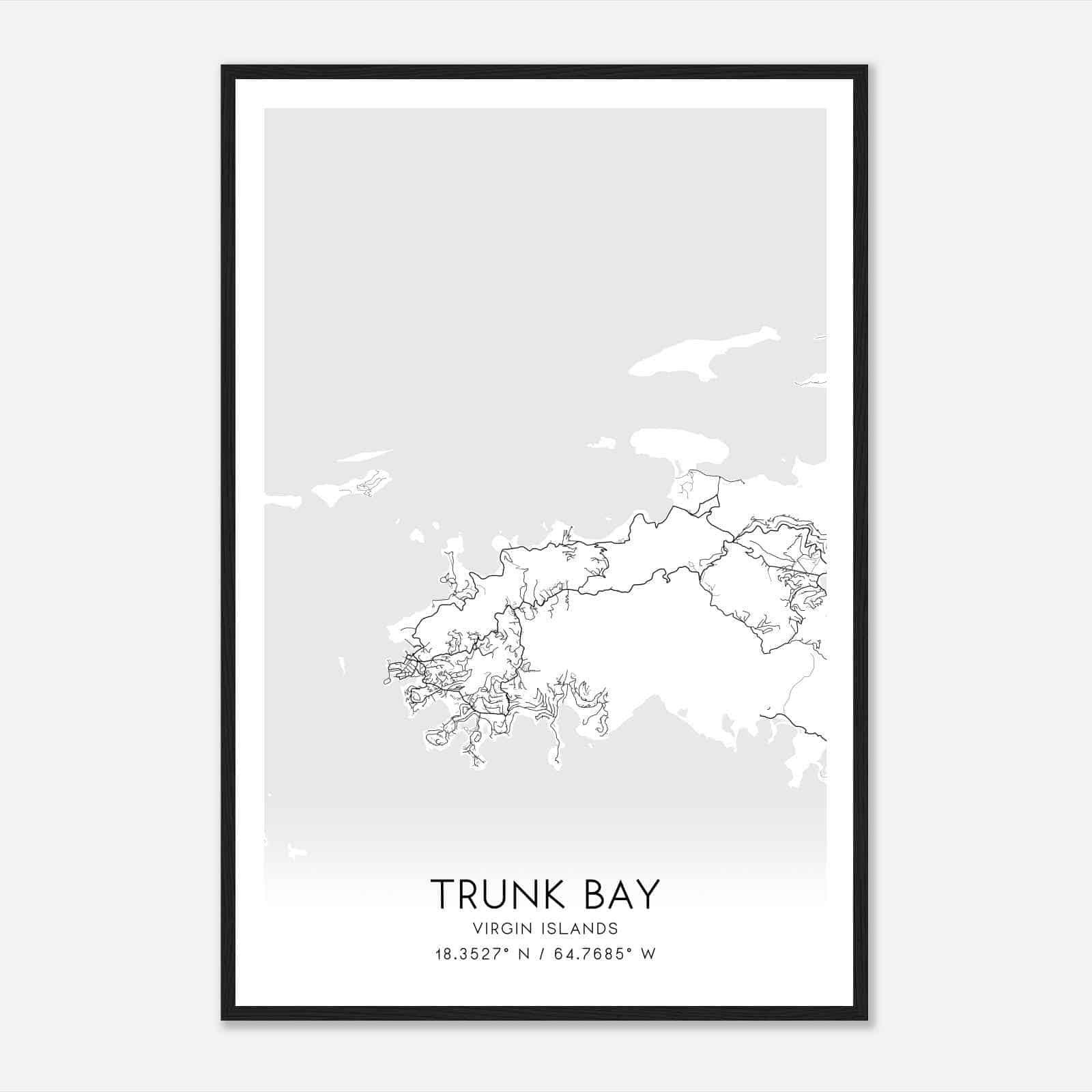Trunk Bay Custom Maps & Posters