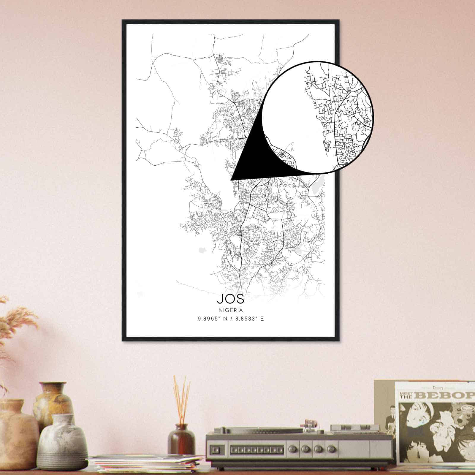 Deerfield Kansas Map Poster, Modern Home Decor Wall Art Print (Copy)