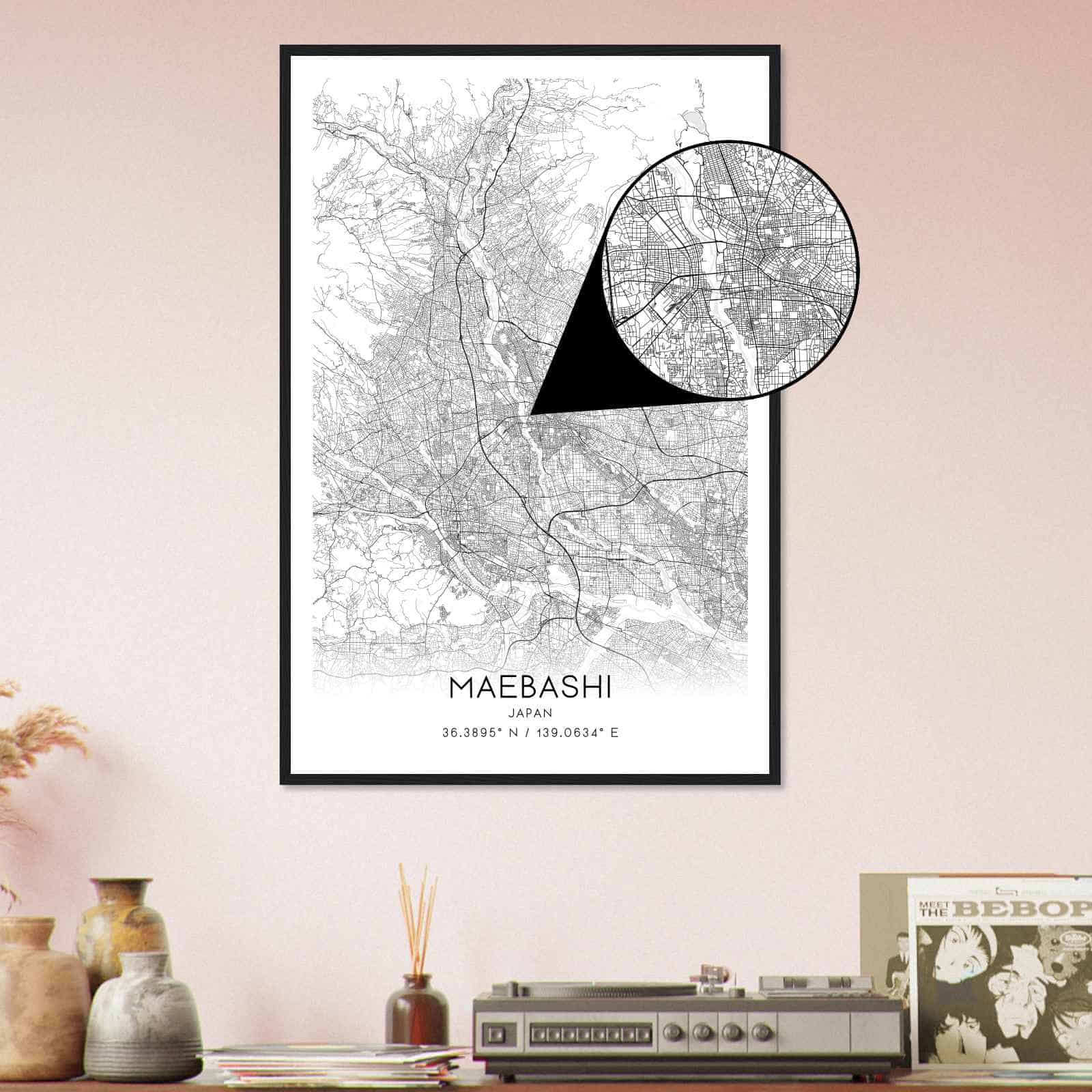 Deerfield Kansas Map Poster, Modern Home Decor Wall Art Print (Copy)