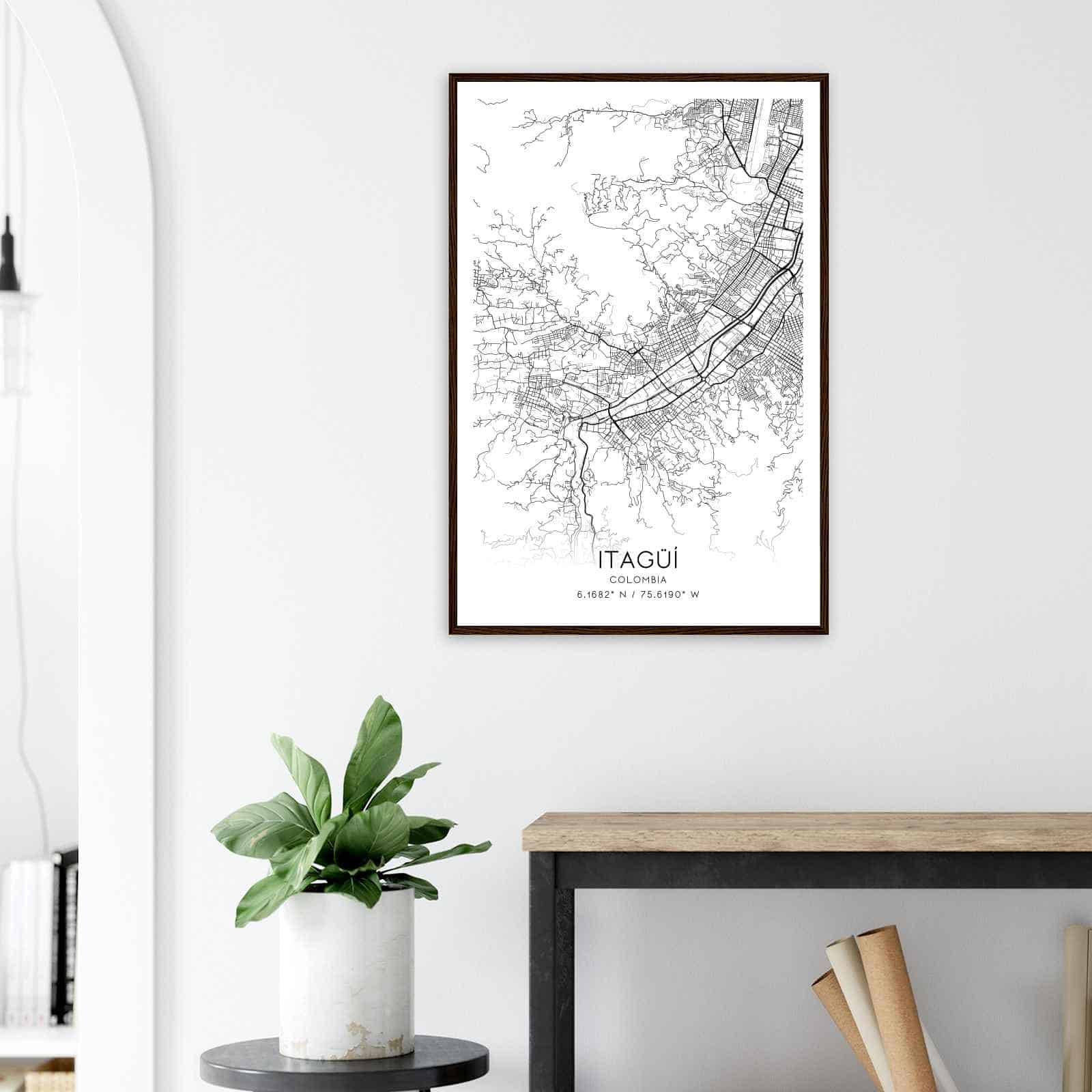 Deerfield Kansas Map Poster, Modern Home Decor Wall Art Print (Copy)