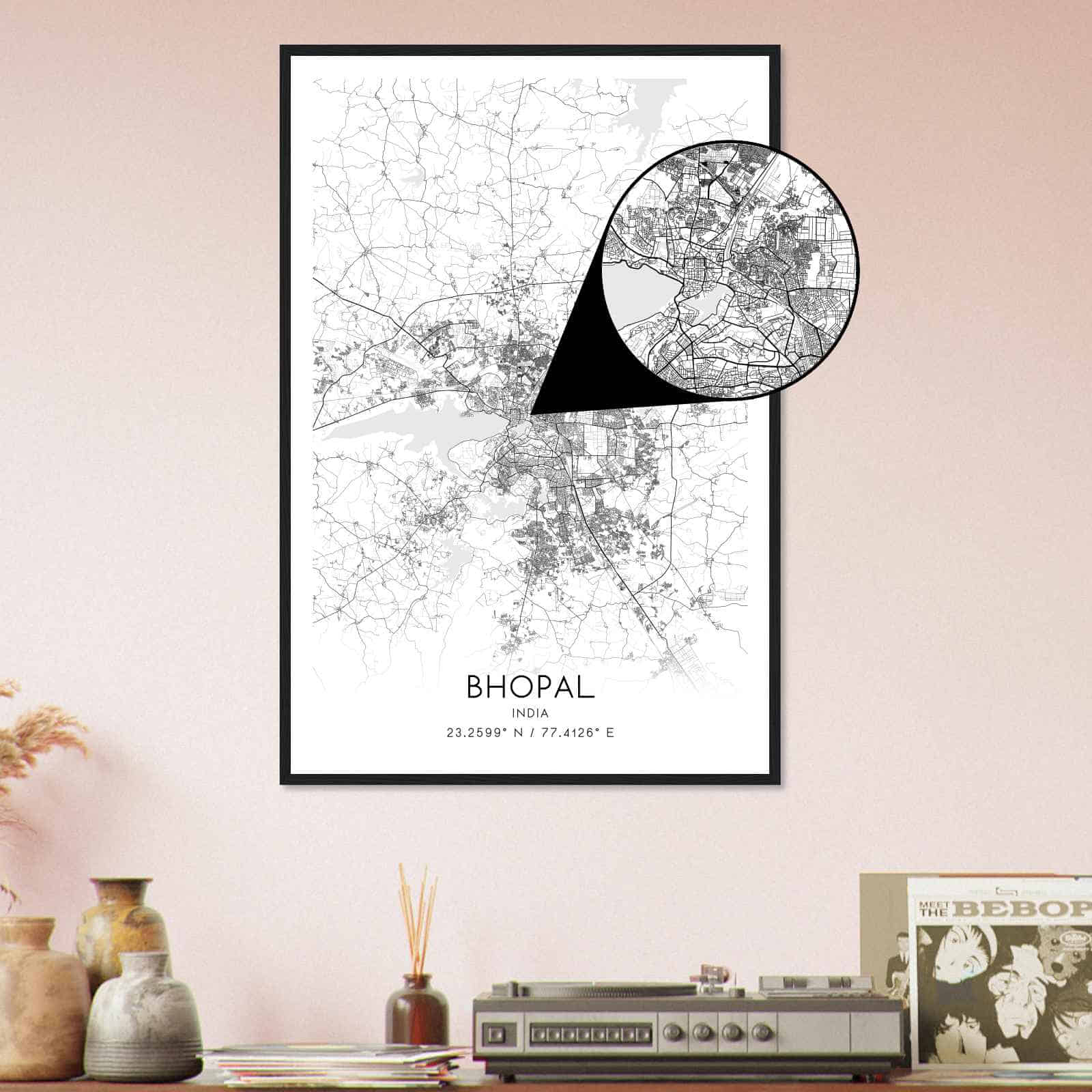 Deerfield Kansas Map Poster, Modern Home Decor Wall Art Print (Copy)