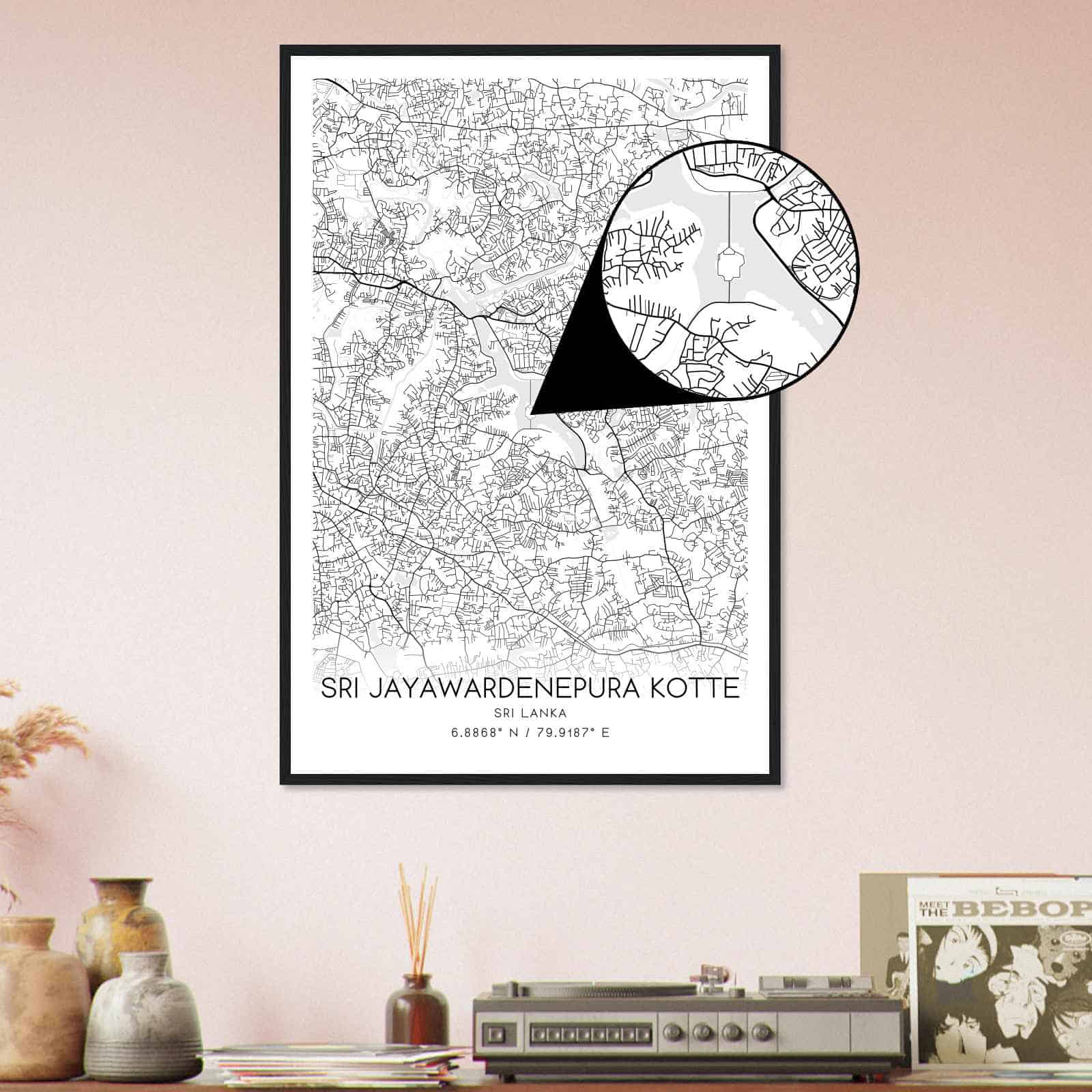 Deerfield Kansas Map Poster, Modern Home Decor Wall Art Print (Copy)