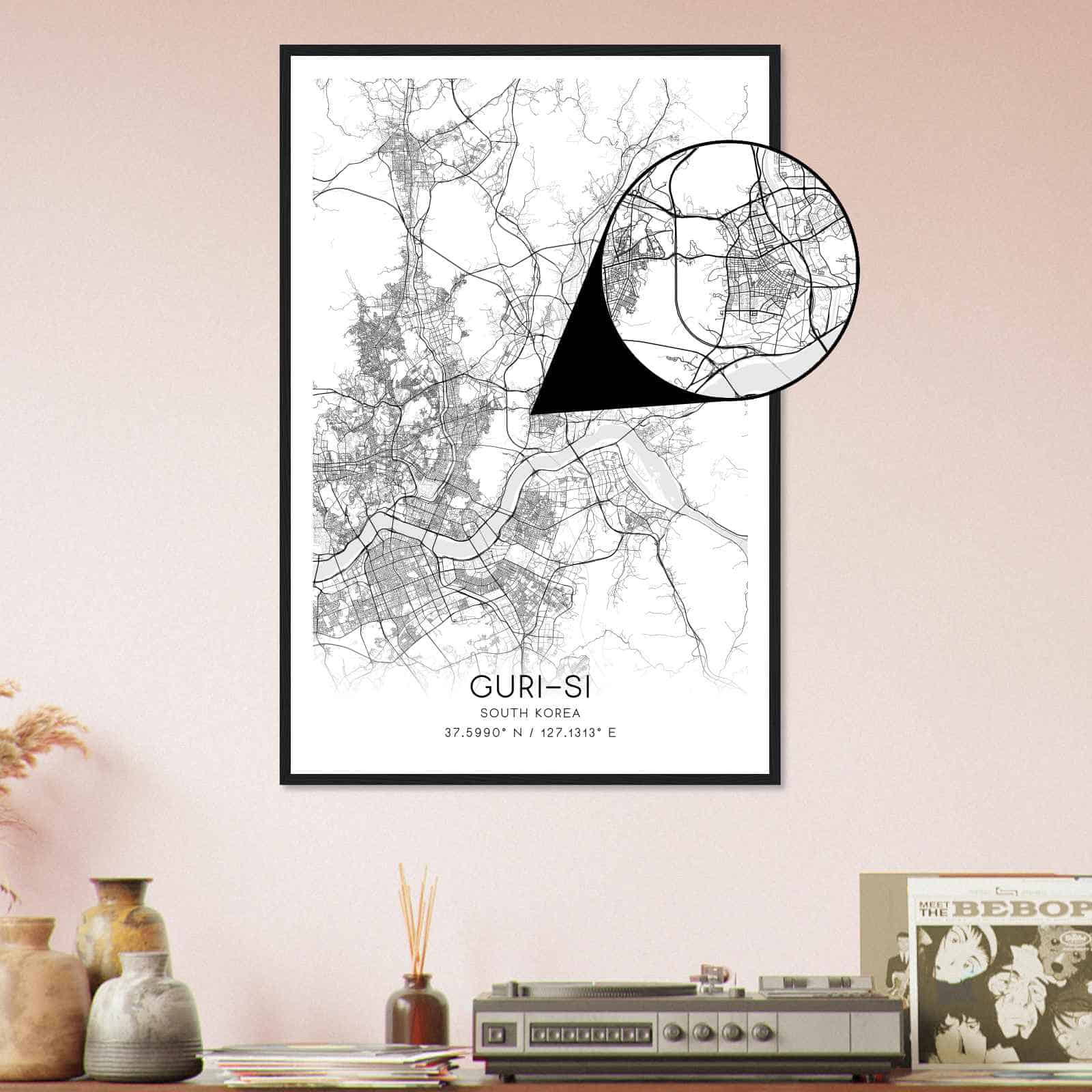 Deerfield Kansas Map Poster, Modern Home Decor Wall Art Print (Copy)