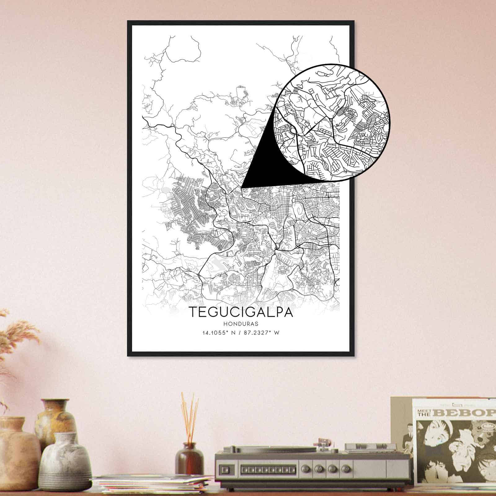 Deerfield Kansas Map Poster, Modern Home Decor Wall Art Print (Copy)