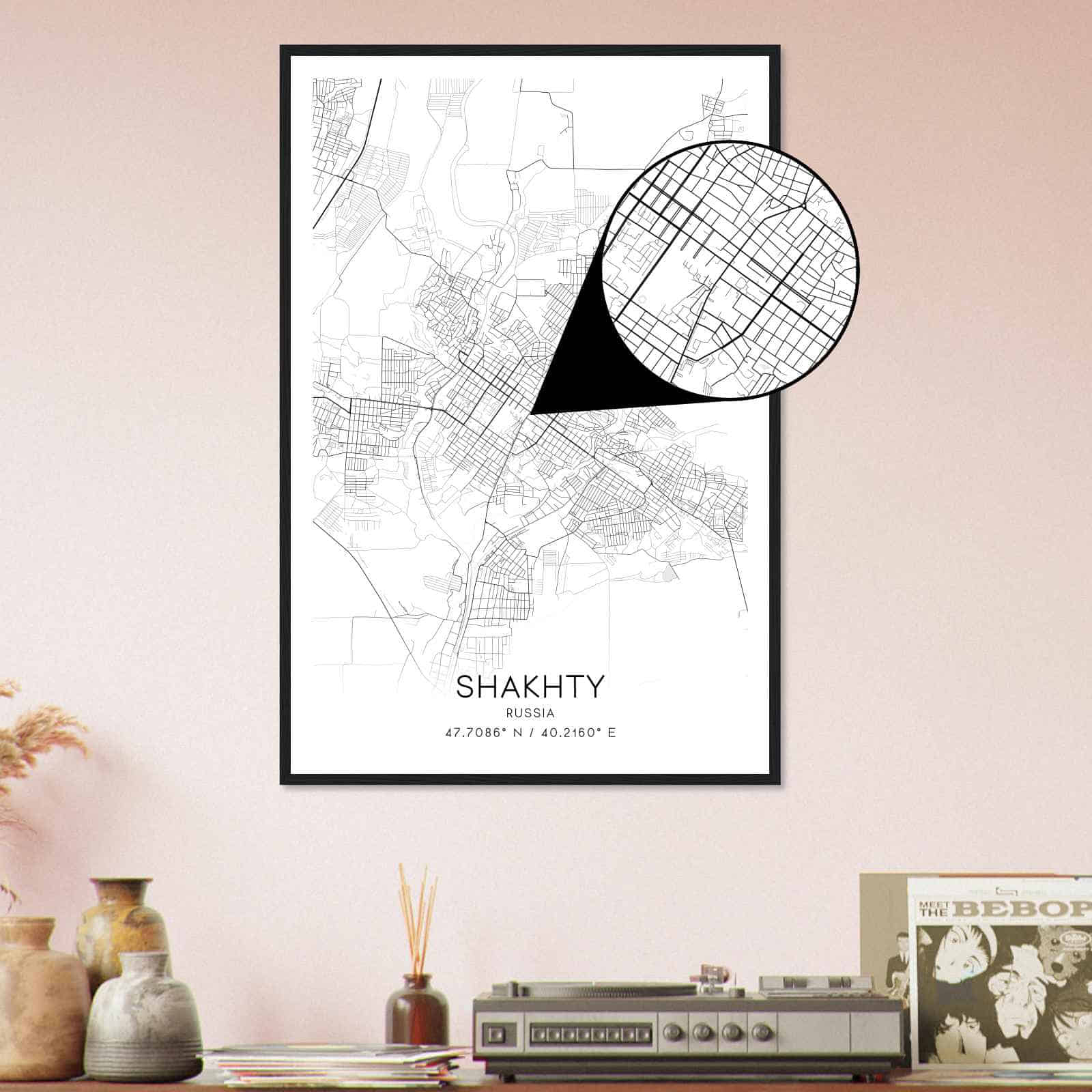 Deerfield Kansas Map Poster, Modern Home Decor Wall Art Print (Copy)