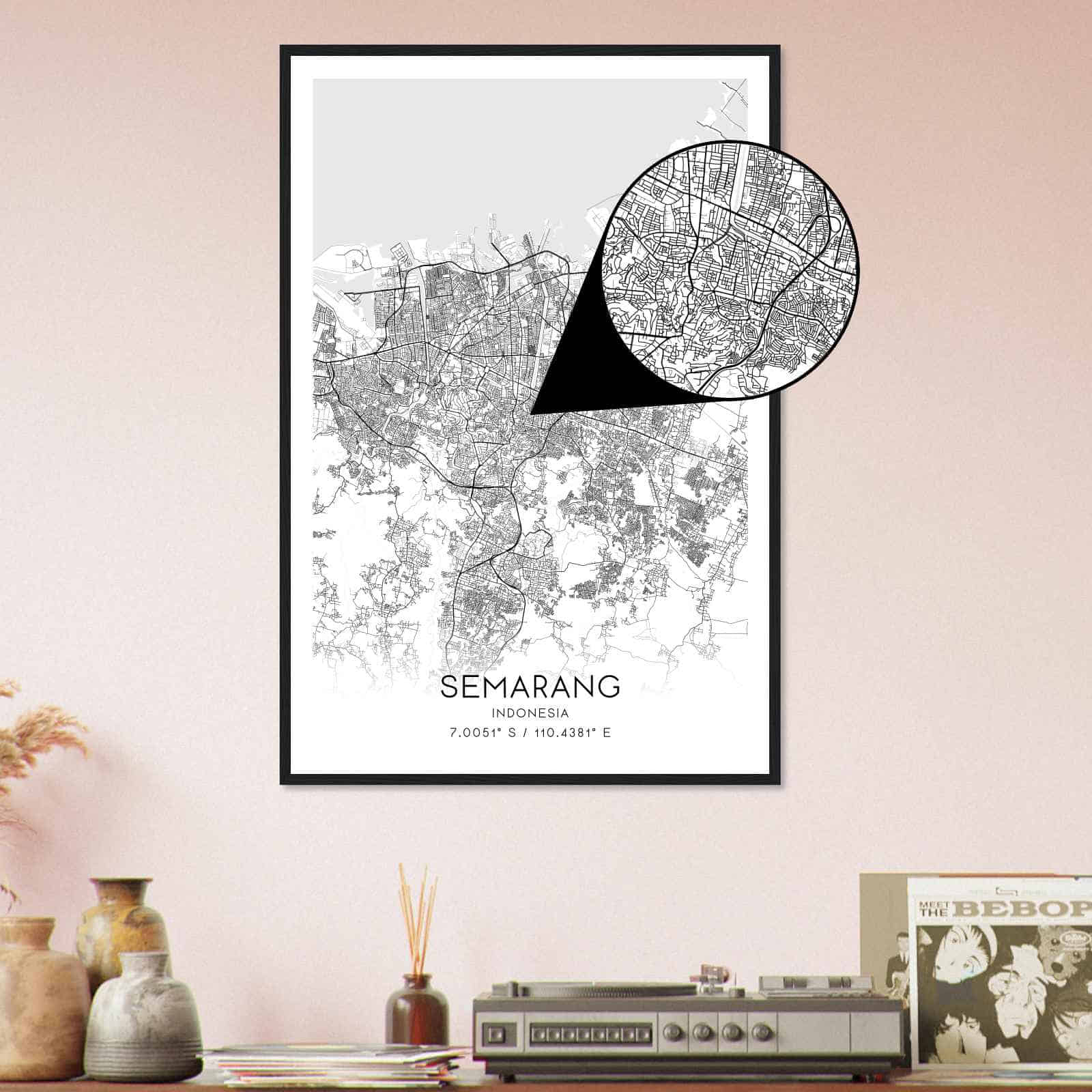 Deerfield Kansas Map Poster, Modern Home Decor Wall Art Print (Copy)