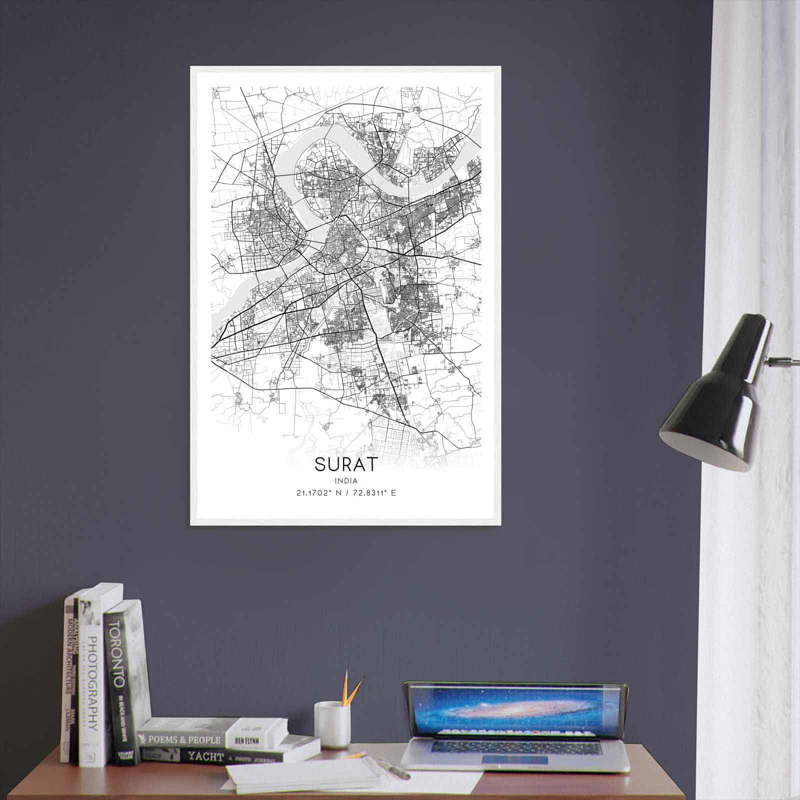 Deerfield Kansas Map Poster, Modern Home Decor Wall Art Print (Copy)