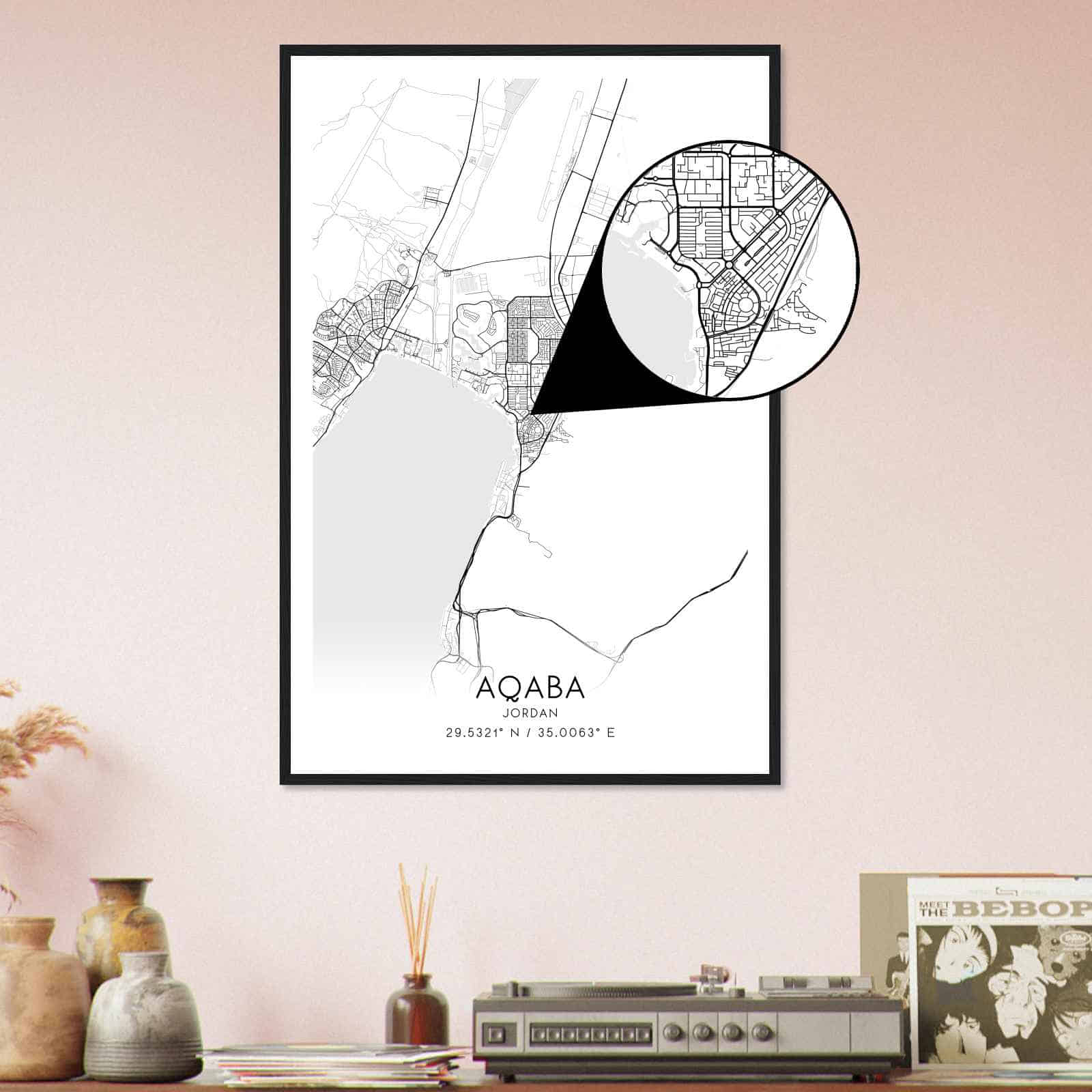 Deerfield Kansas Map Poster, Modern Home Decor Wall Art Print (Copy)