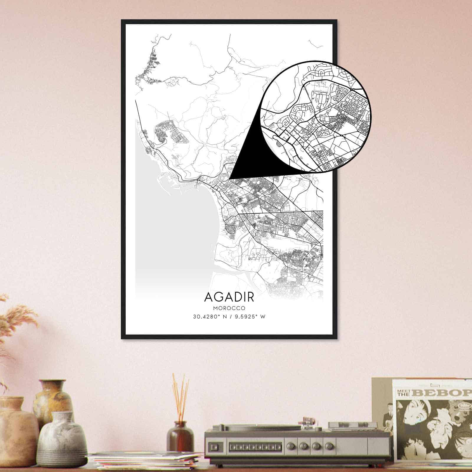 Deerfield Kansas Map Poster, Modern Home Decor Wall Art Print (Copy)