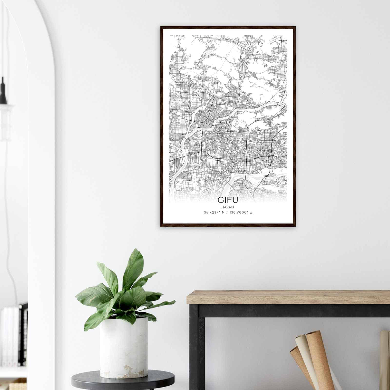 Deerfield Kansas Map Poster, Modern Home Decor Wall Art Print (Copy)