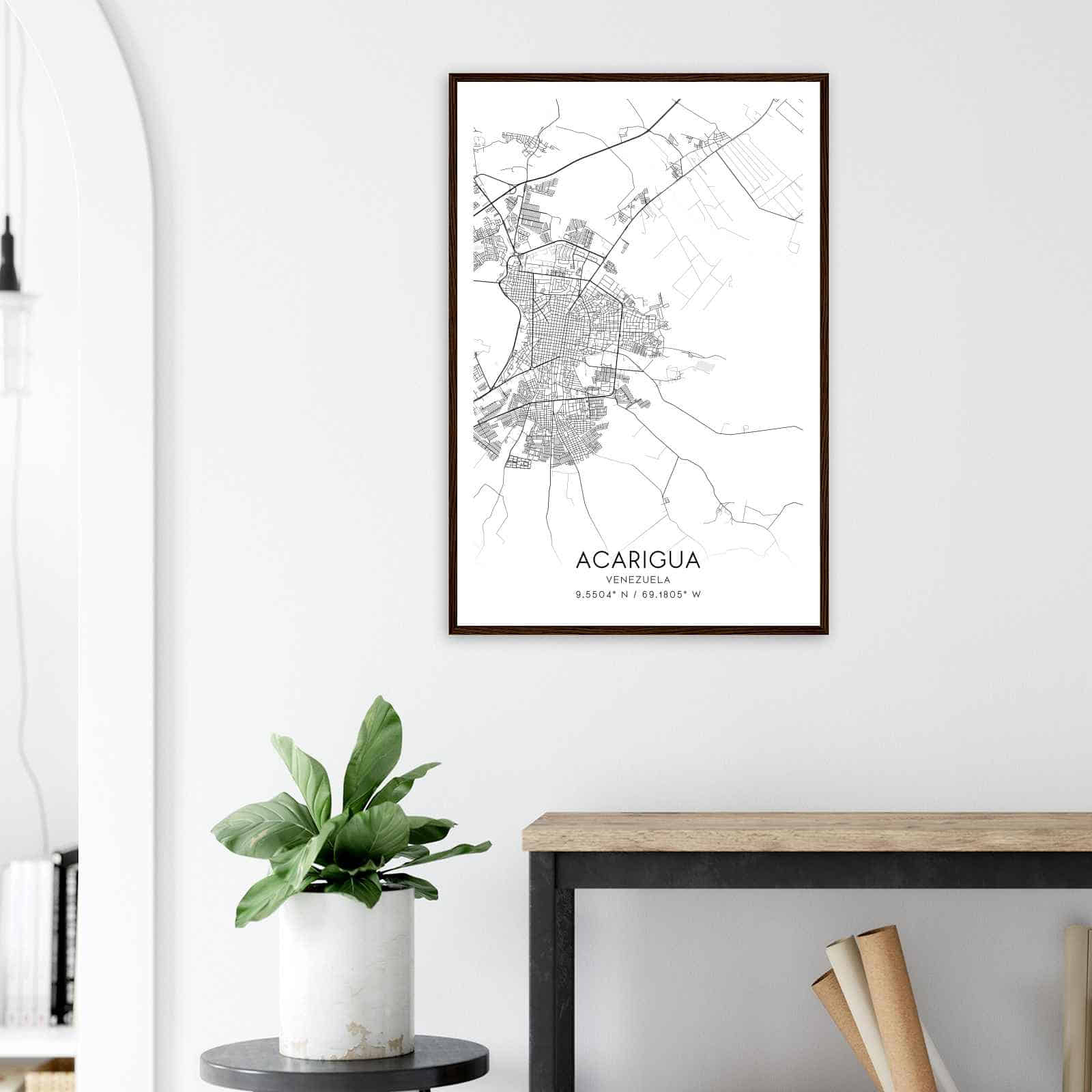 Deerfield Kansas Map Poster, Modern Home Decor Wall Art Print (Copy)