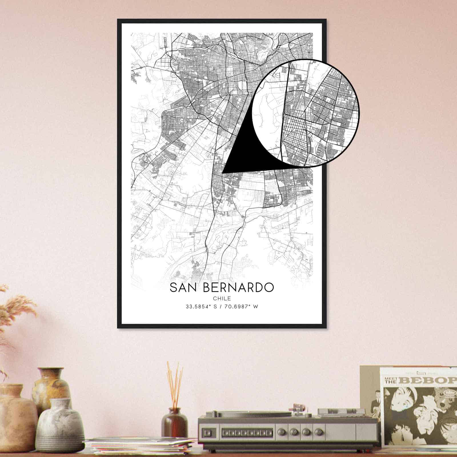 Deerfield Kansas Map Poster, Modern Home Decor Wall Art Print (Copy)