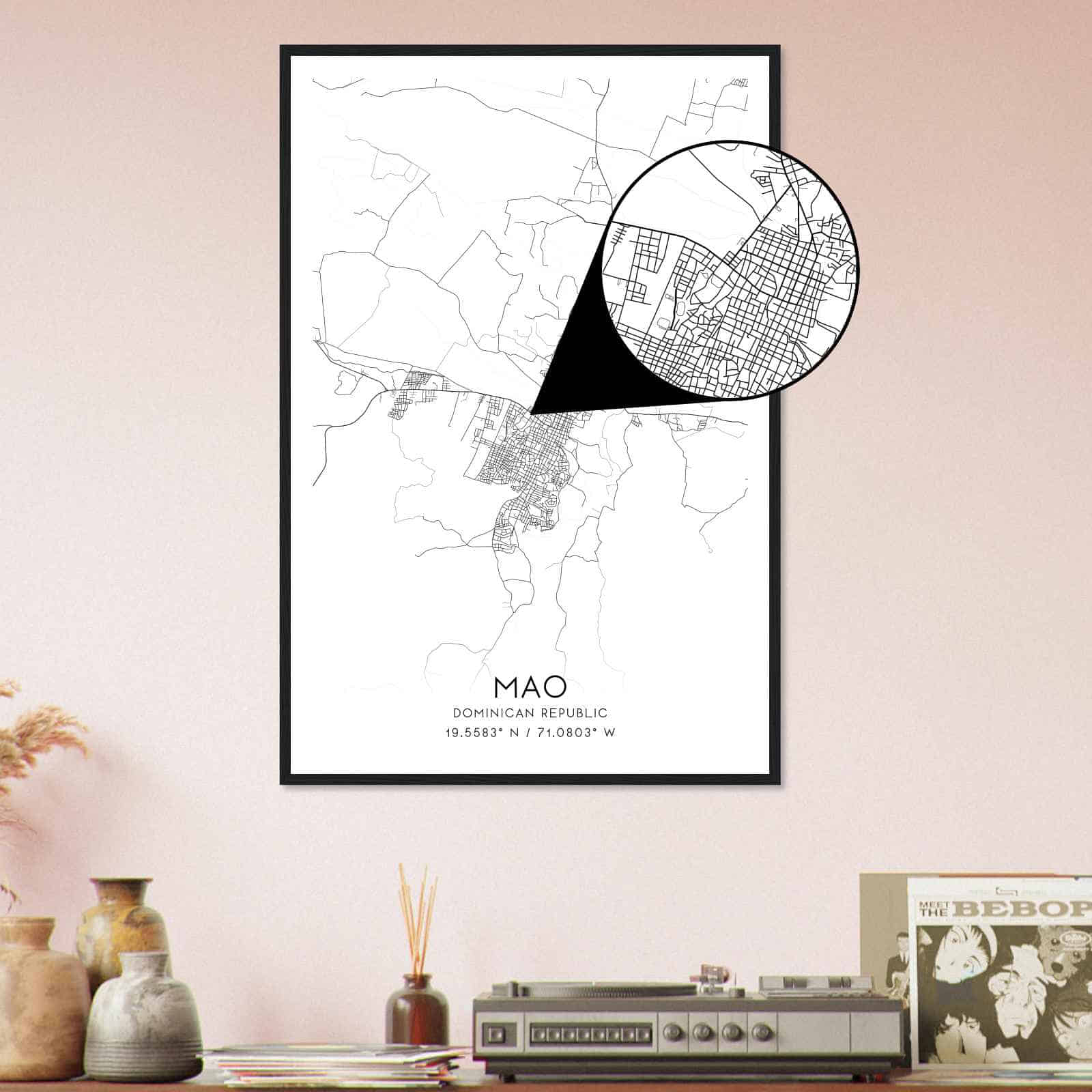 Deerfield Kansas Map Poster, Modern Home Decor Wall Art Print (Copy)