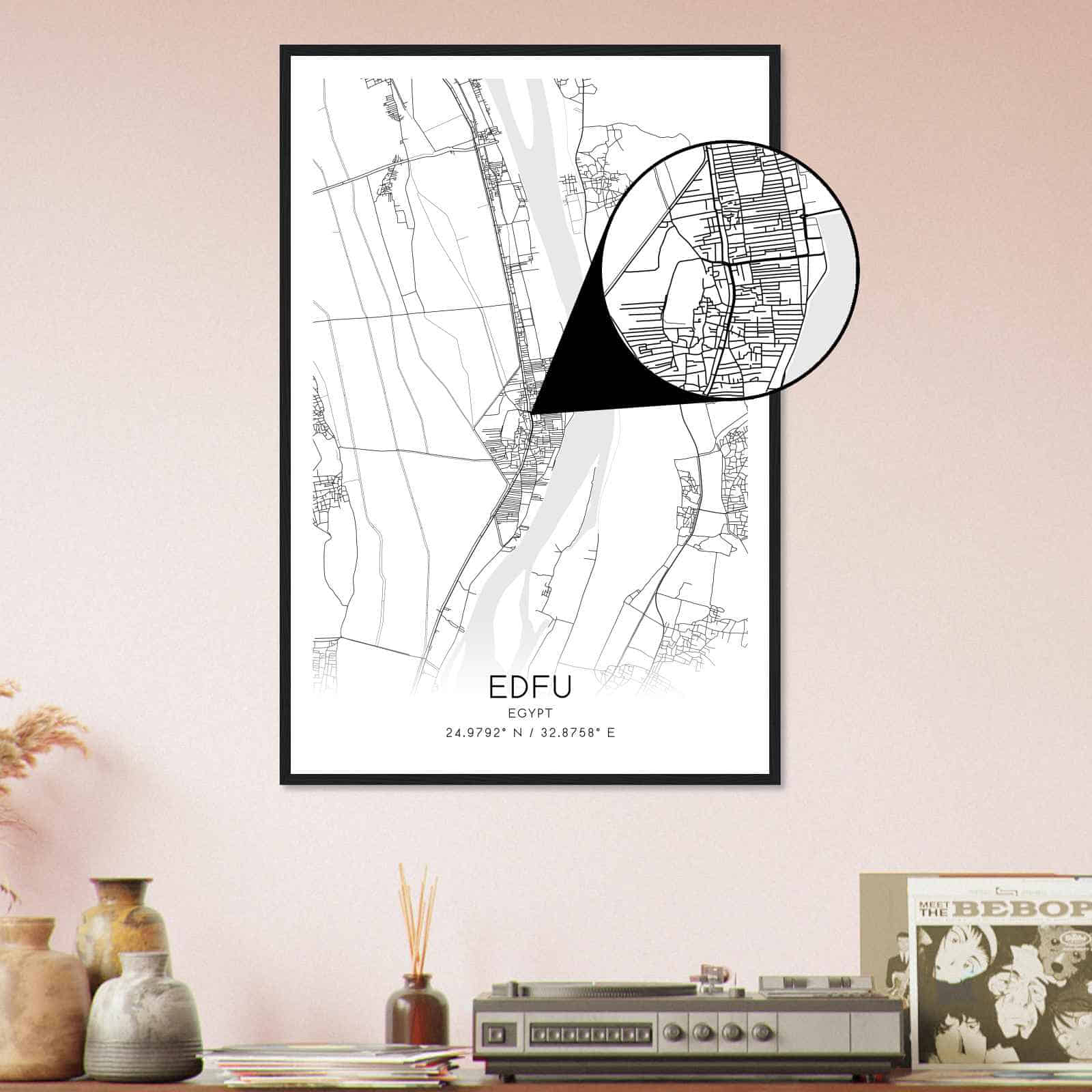 Deerfield Kansas Map Poster, Modern Home Decor Wall Art Print (Copy)