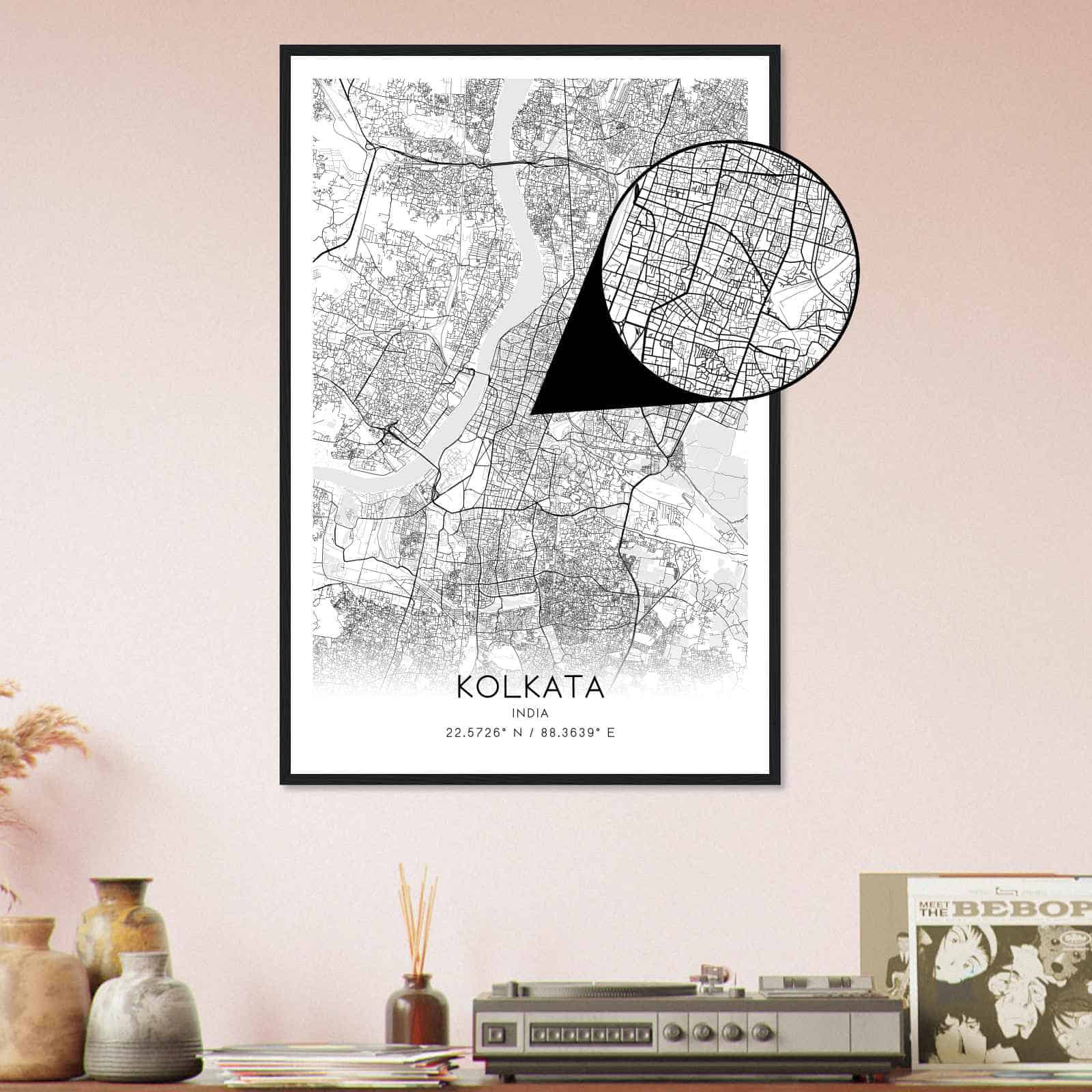 Deerfield Kansas Map Poster, Modern Home Decor Wall Art Print (Copy)