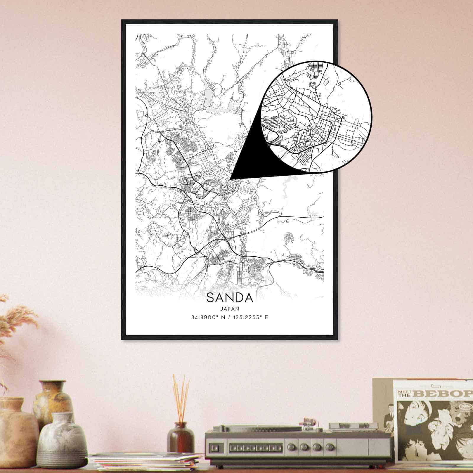 Deerfield Kansas Map Poster, Modern Home Decor Wall Art Print (Copy)