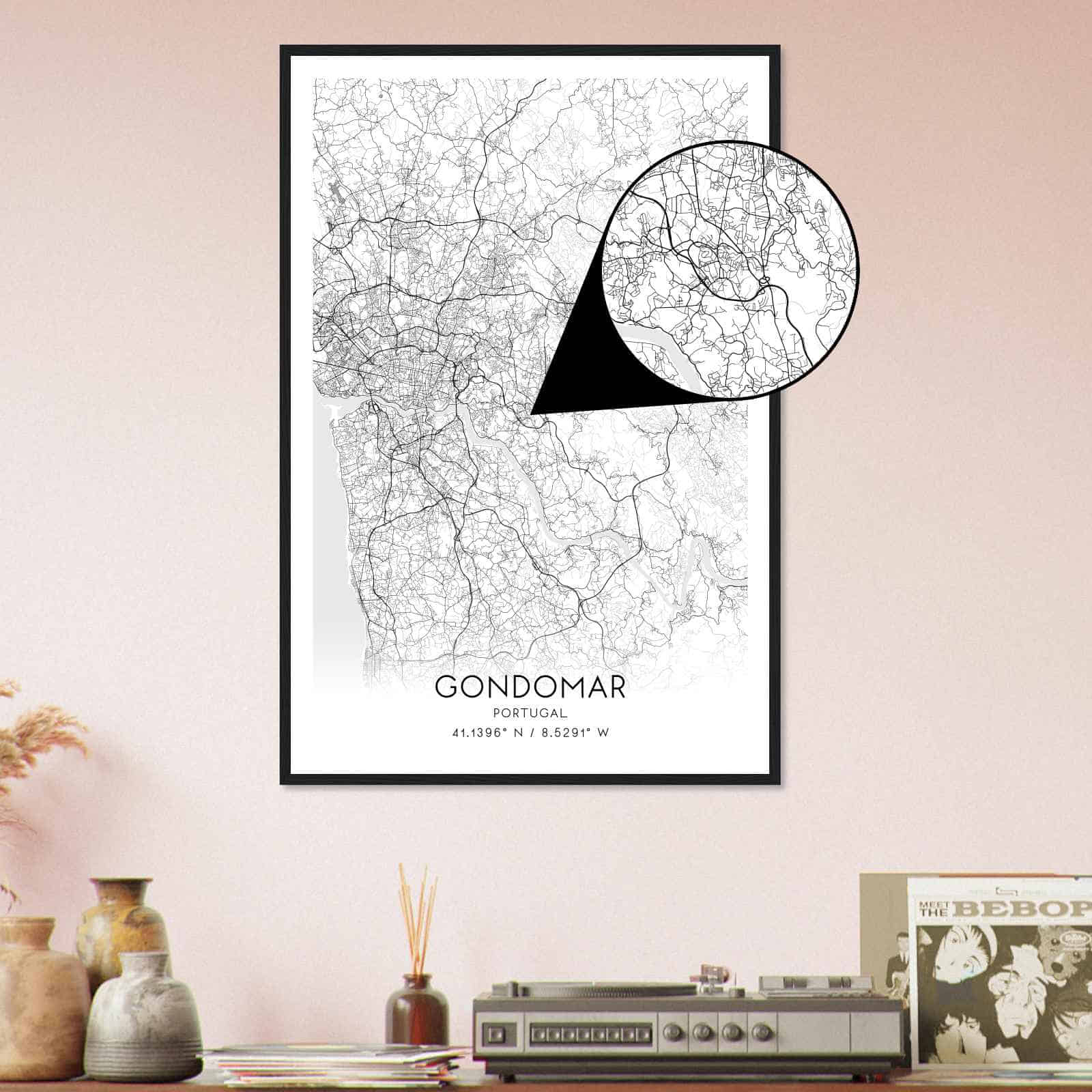 Deerfield Kansas Map Poster, Modern Home Decor Wall Art Print (Copy)